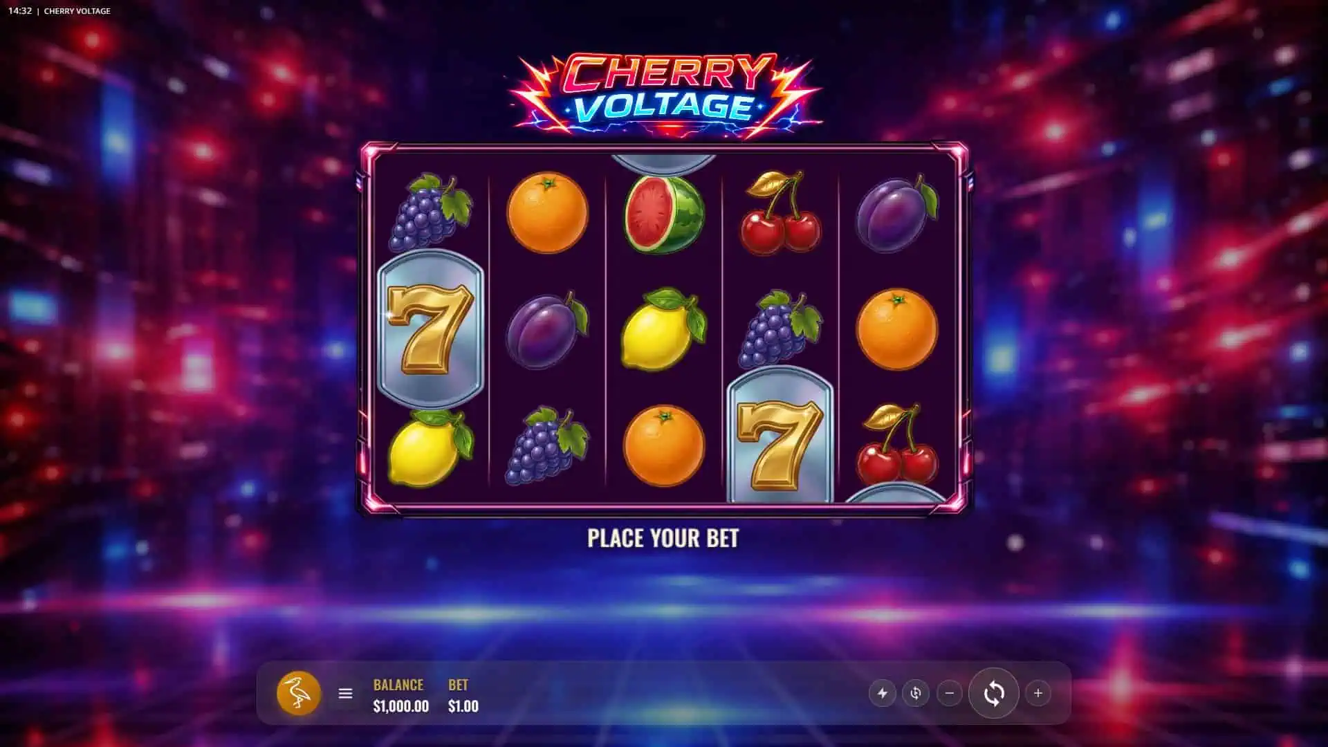 Cherry-Voltage slot gameplay reels