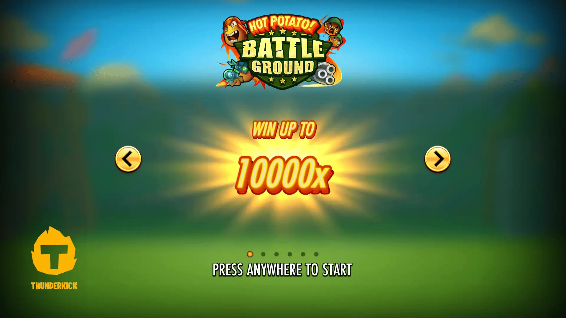 Hot Potato Battleground slot intro screen