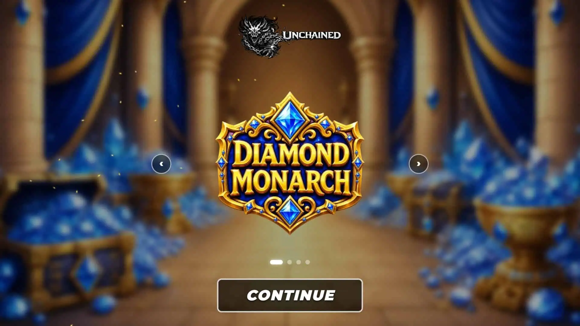 Diamond Monarch slot intro screen