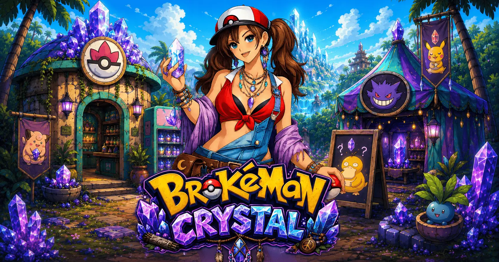 BrokeMan Crystal Slot by Widehole Studios Free Play slot cover image