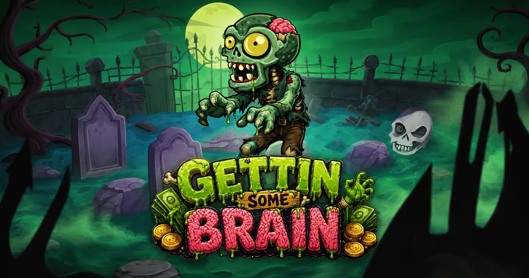 Gettin some Brain Slot by Widehole Studios Free Play slot cover image