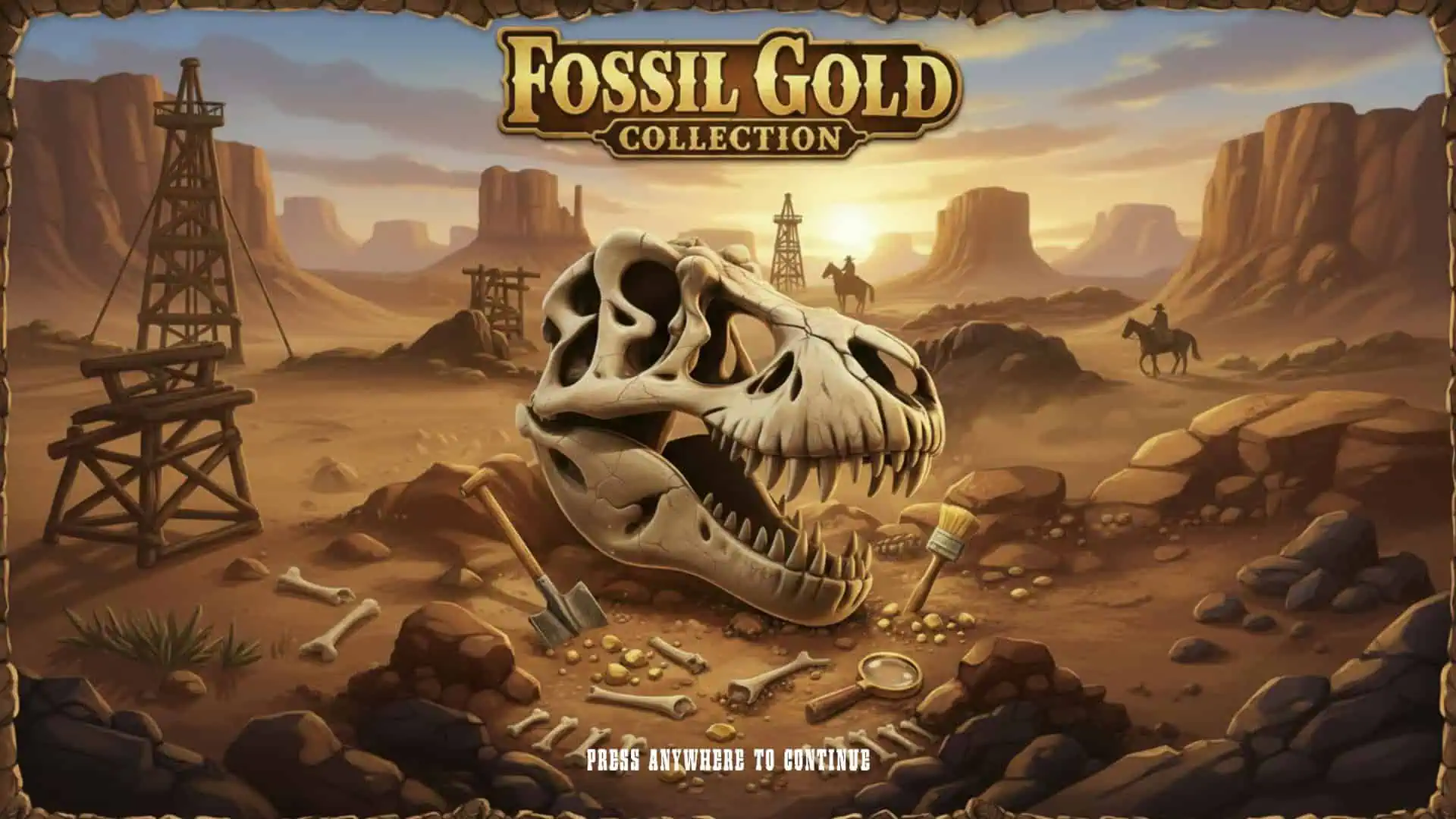 Fossil Gold Collection slot intro screen