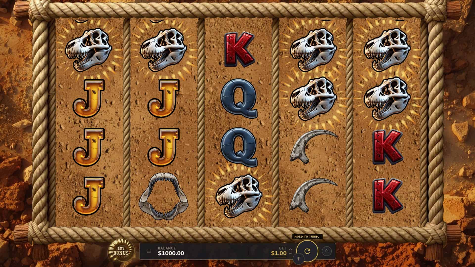 Fossil Gold Collection slot gameplay reels