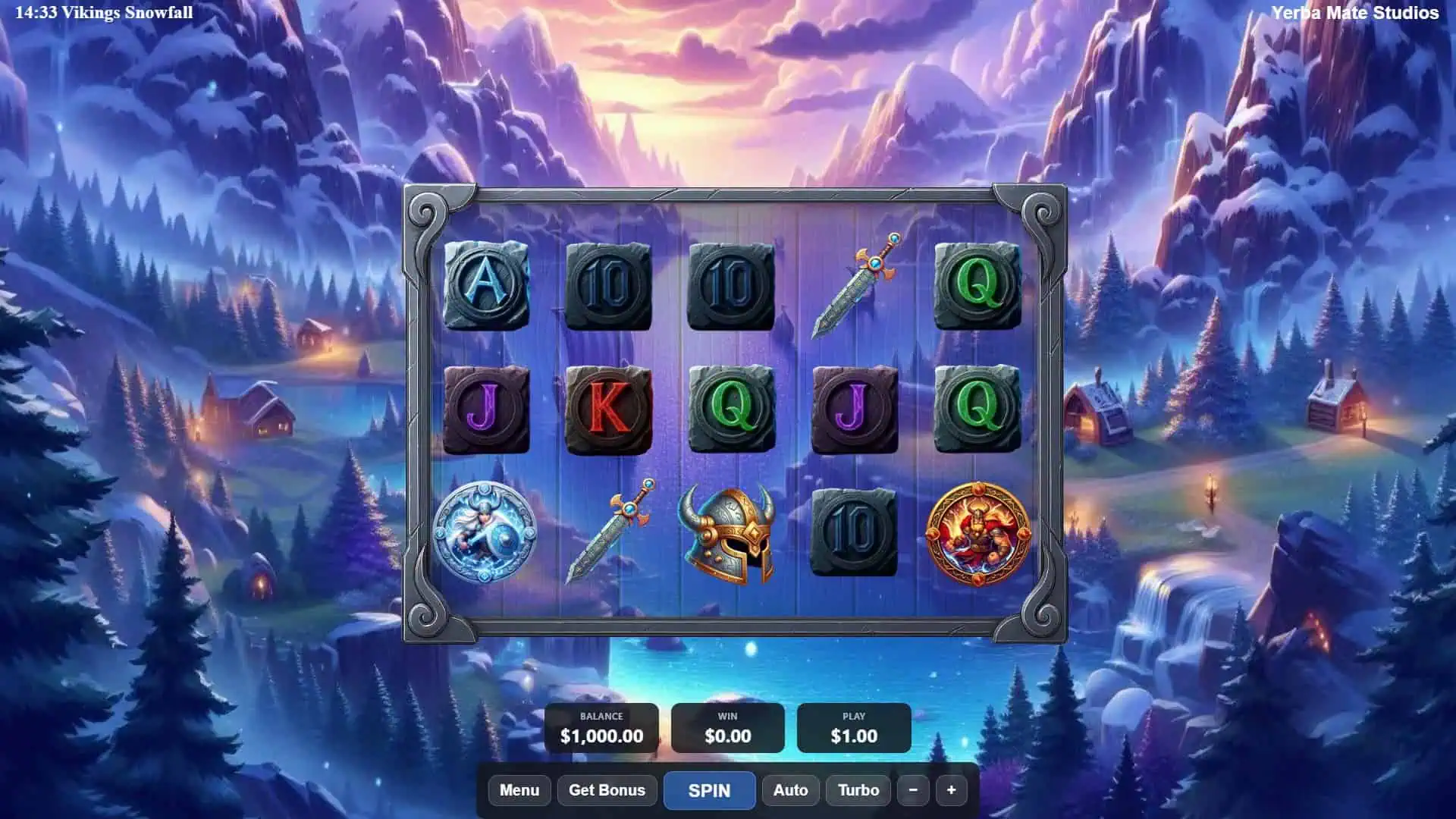 Vikings Snowfall slot gameplay reels