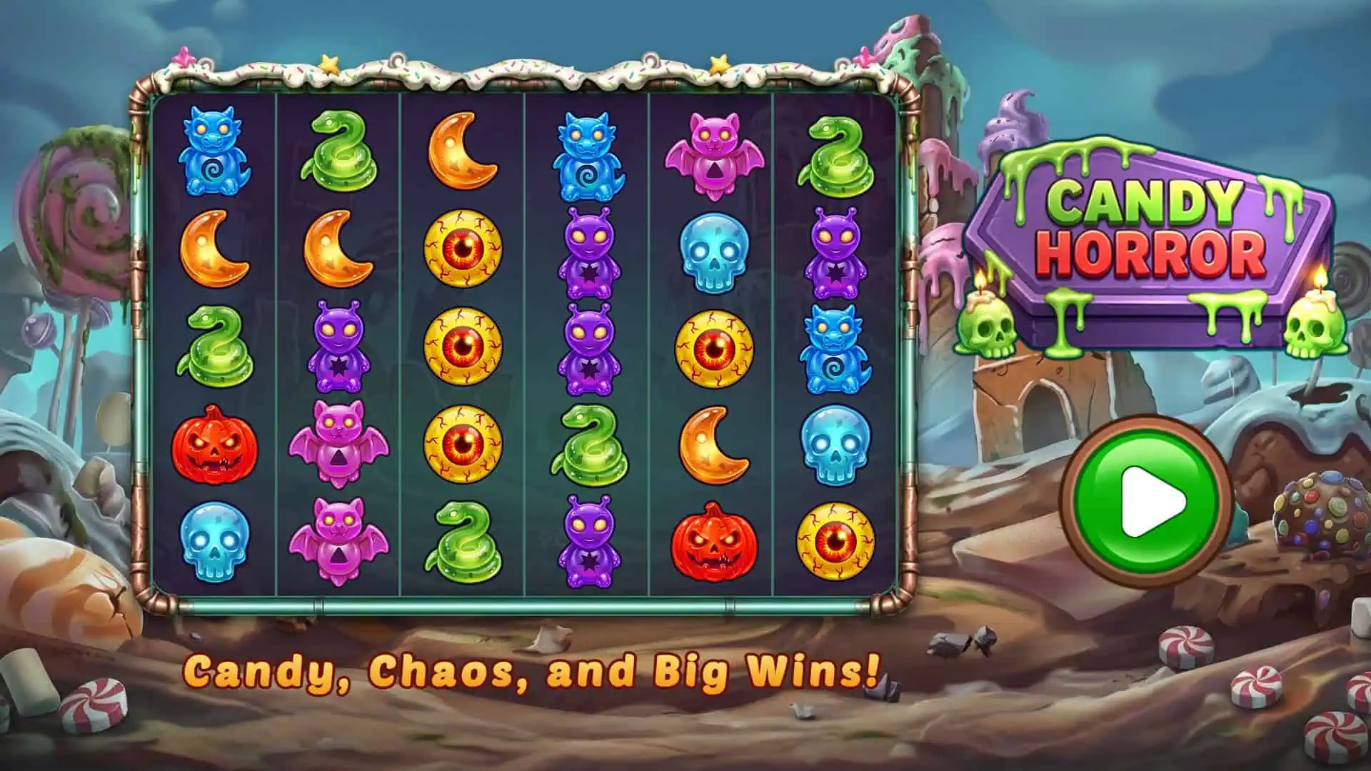 Candy Horror slot intro screen
