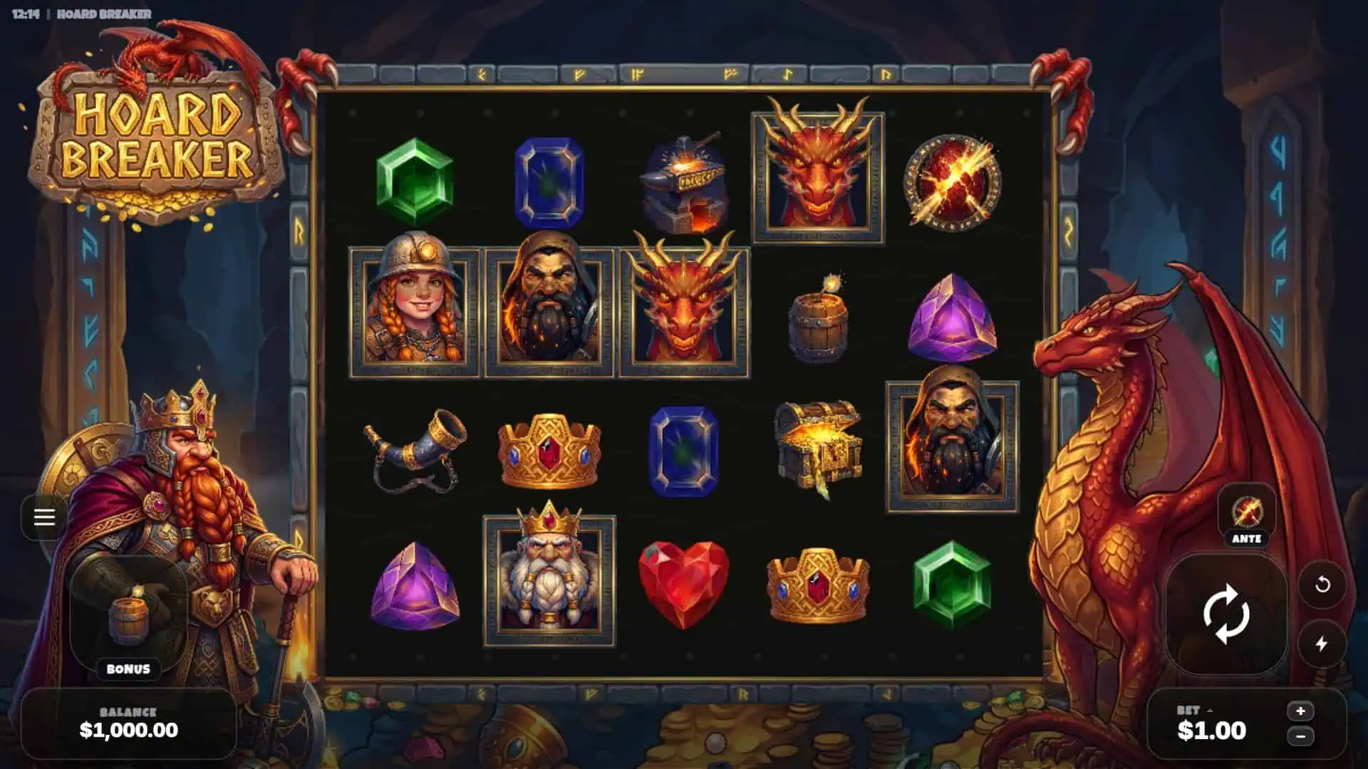 Hoard Breaker bonus buy menu