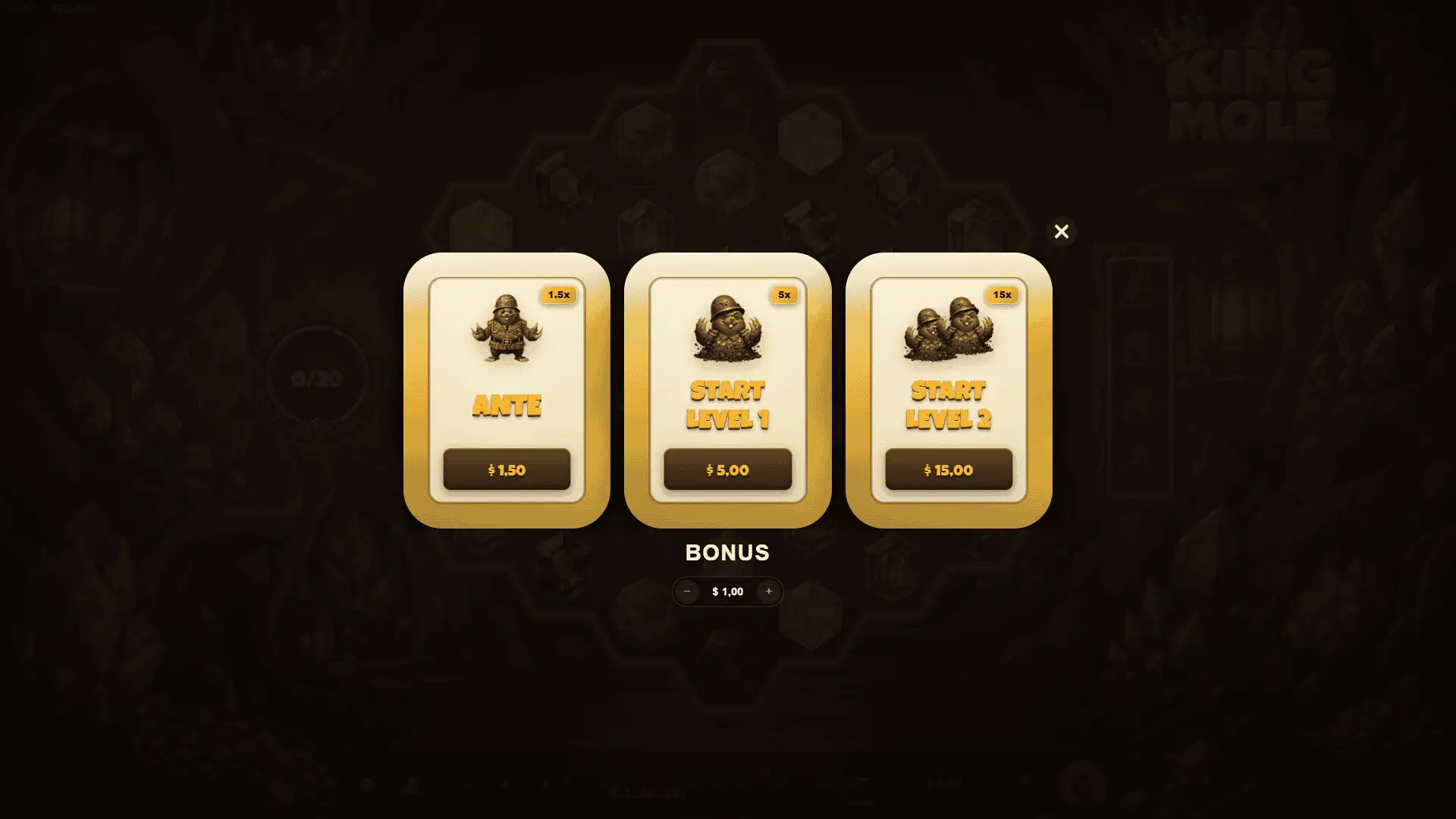 King Mole bonus buy menu
