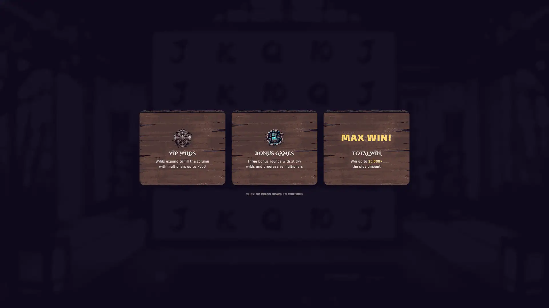 Ninja Shadow slot intro screen