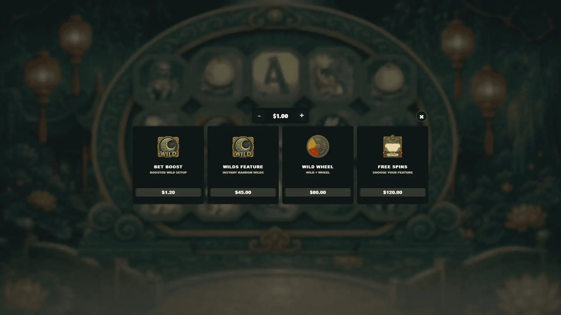 Jade Moon bonus buy menu