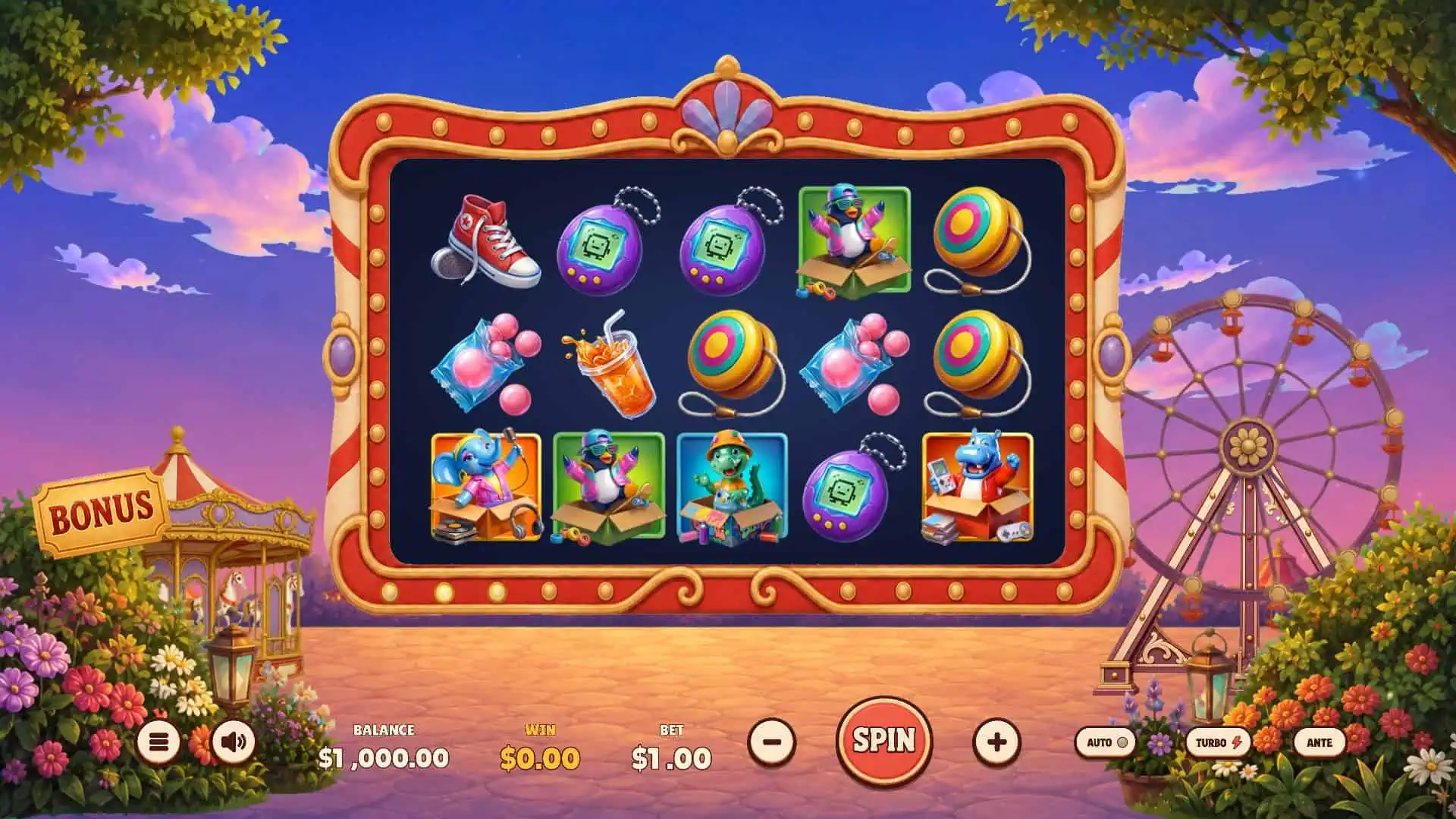 The Golden Midway slot gameplay reels