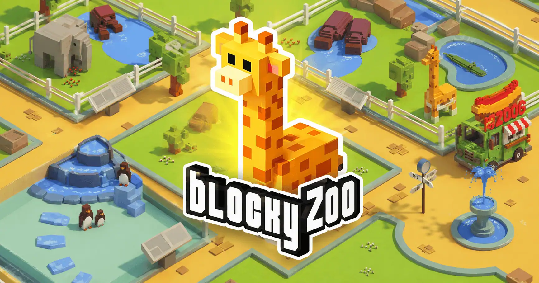 Blocky Zoo Slot Demo by 8 Bit Wizardry slot cover image