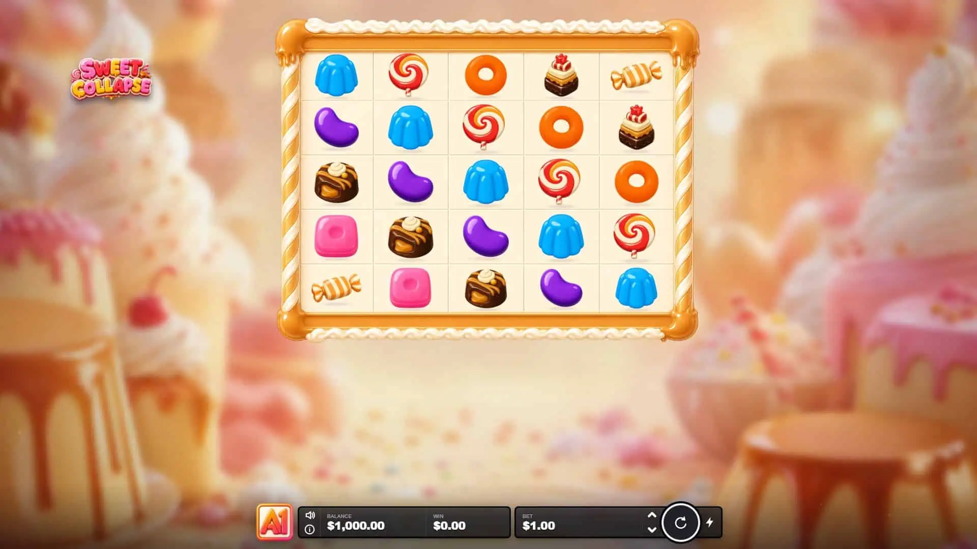 Sweet Collapse slot gameplay reels