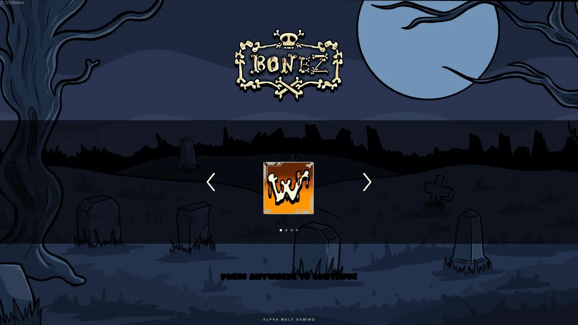 Bonez slot intro screen