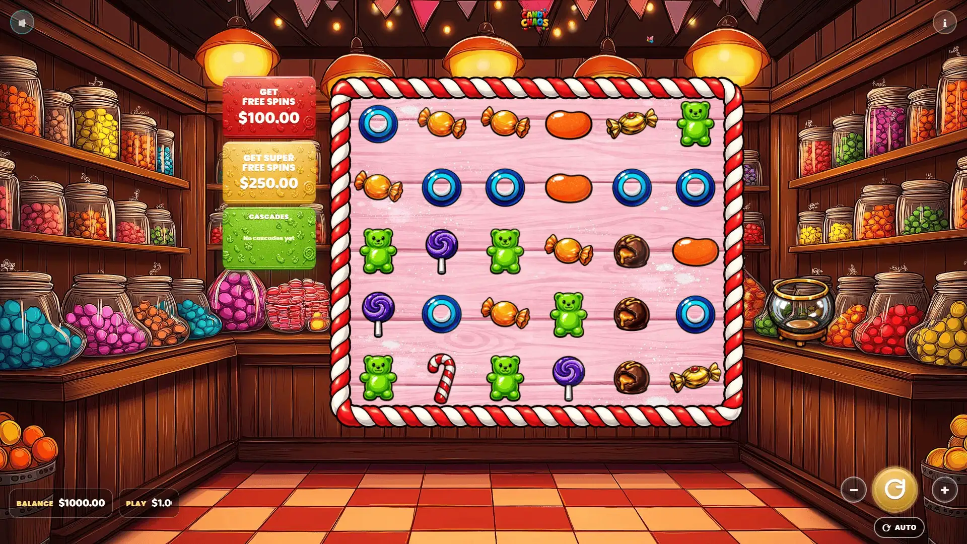 Candy Chaos slot gameplay reels