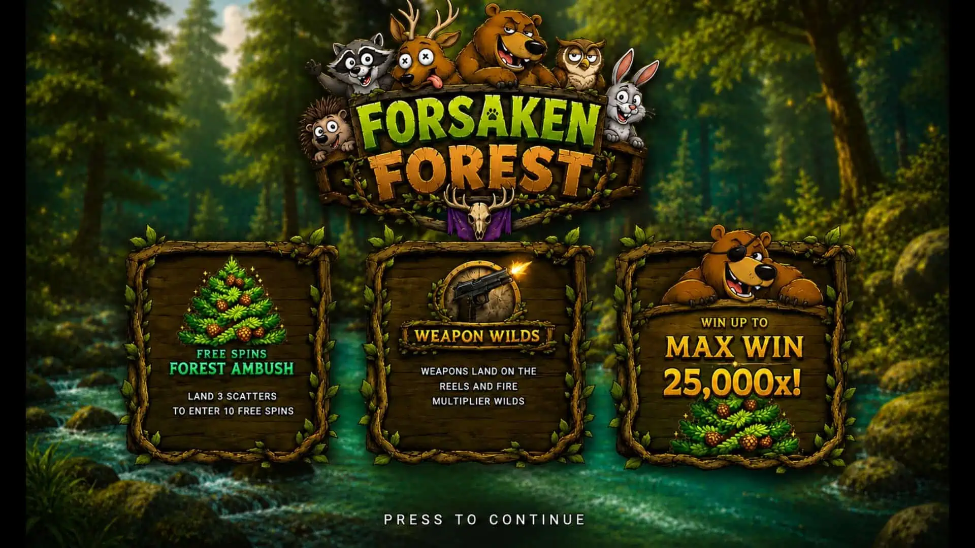 Forsaken forest slot intro screen