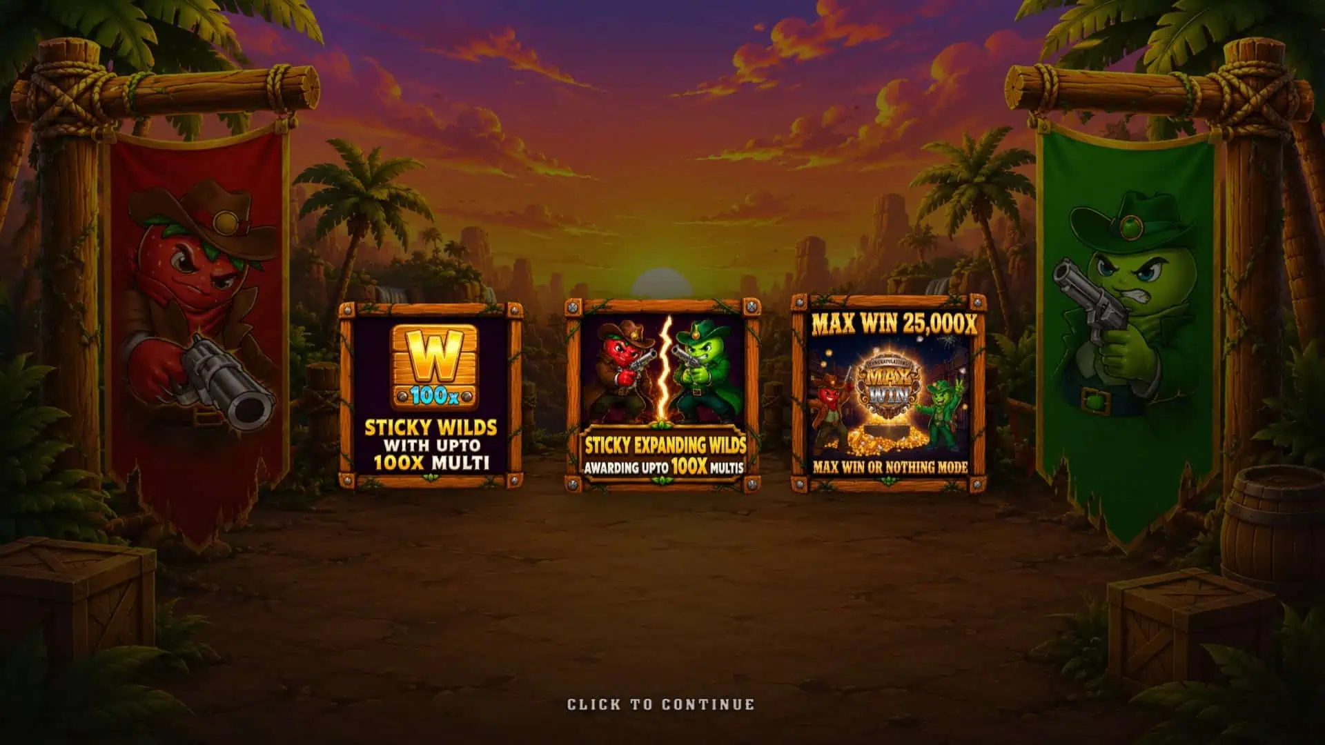 Fruits Duel slot intro screen
