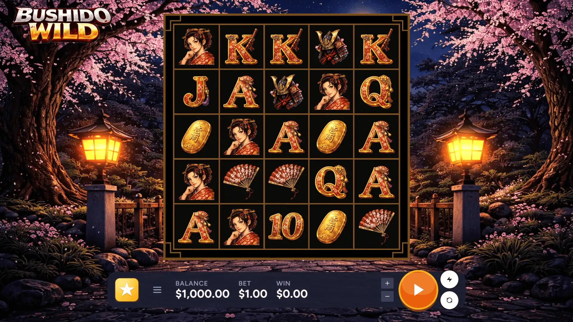 Bushido Wild slot gameplay reels