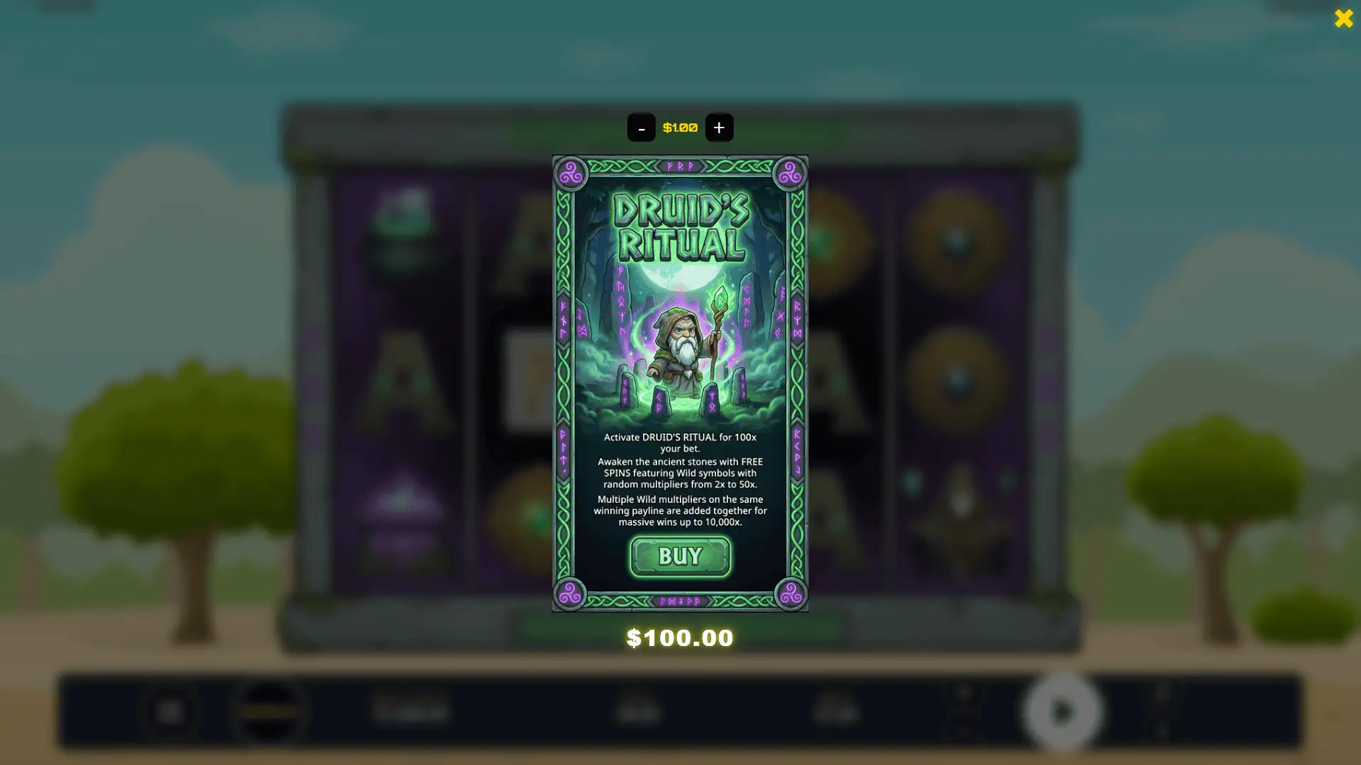 Stone Circle slot gameplay reels