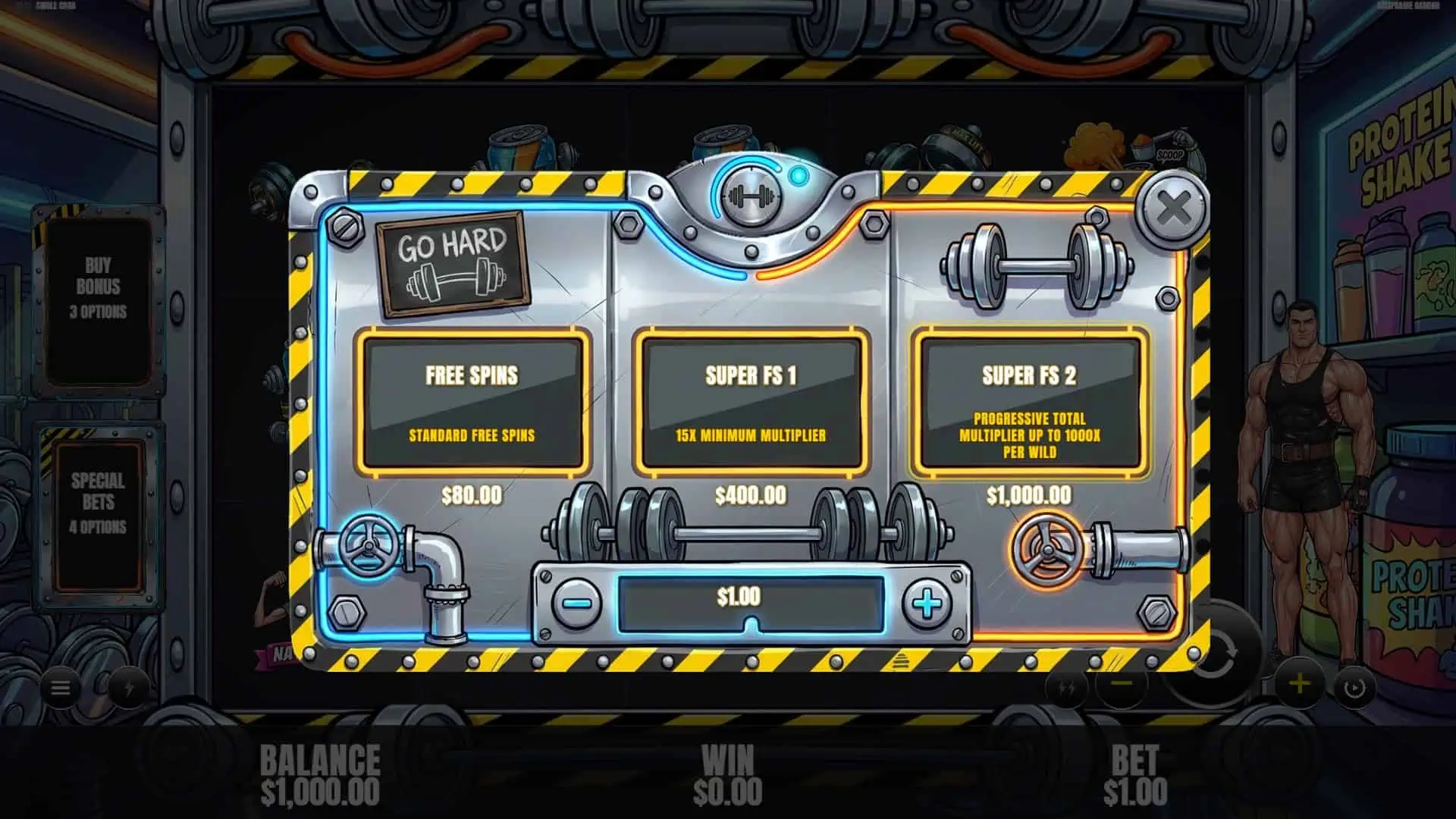 Swole Chad bonus buy menu