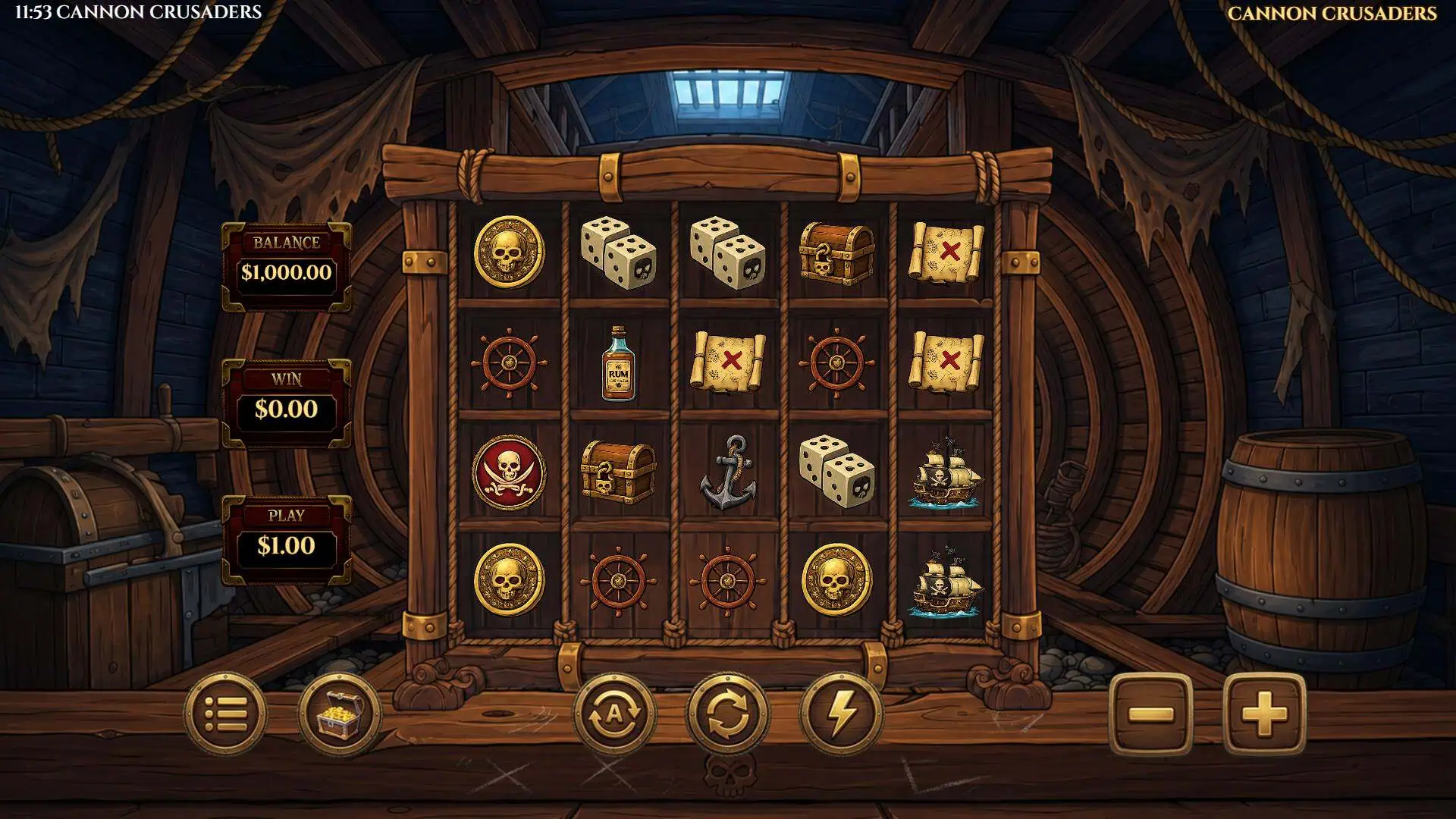 Cannon Crusaders slot gameplay reels