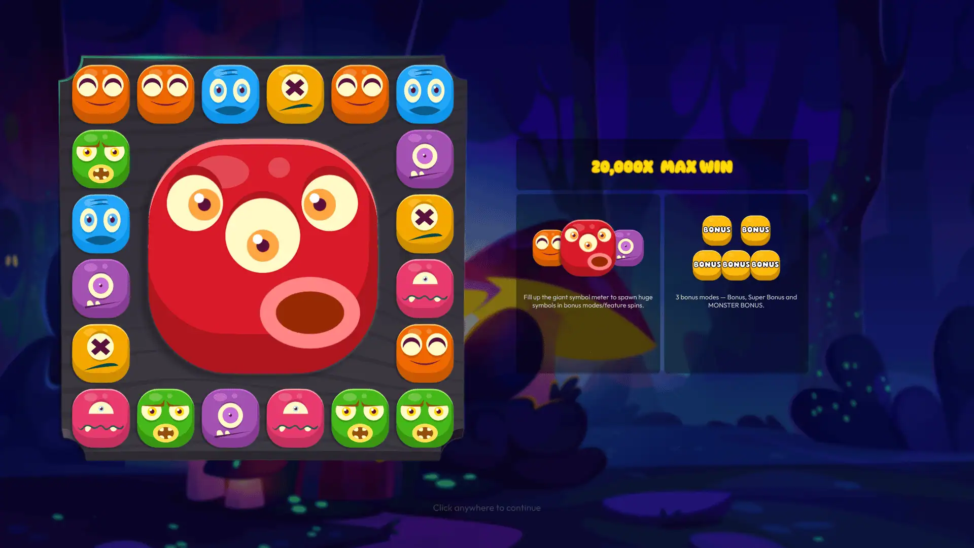Monster Party slot intro screen