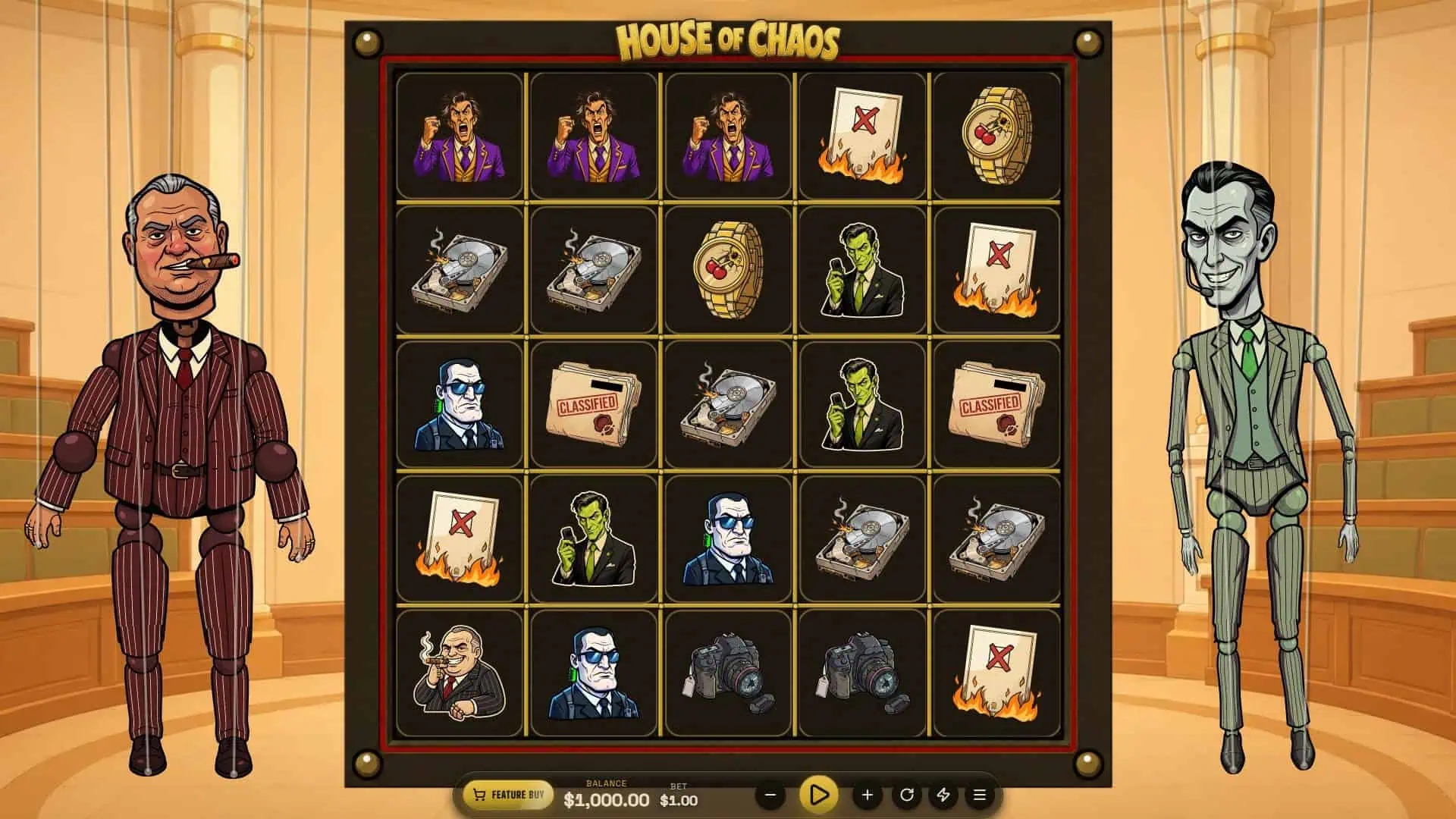 House of Chaos slot gameplay reels