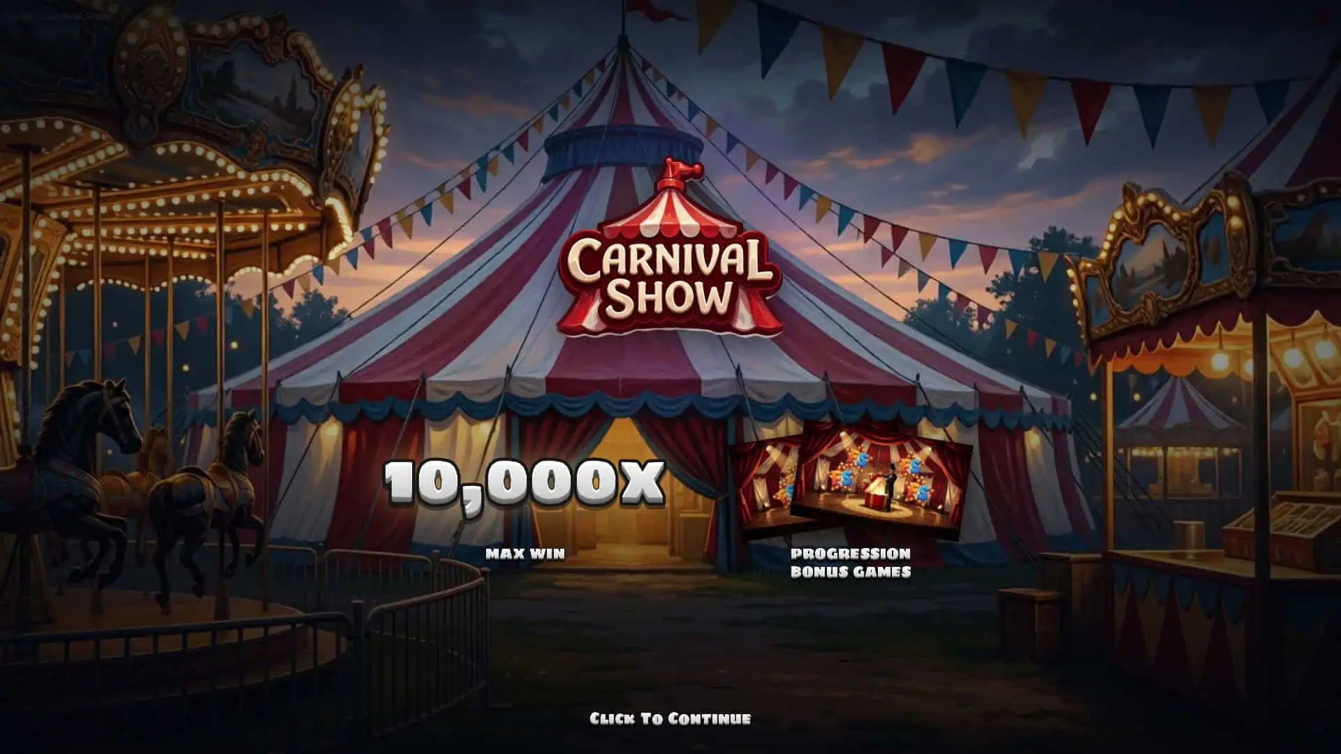 Carnival Show slot intro screen