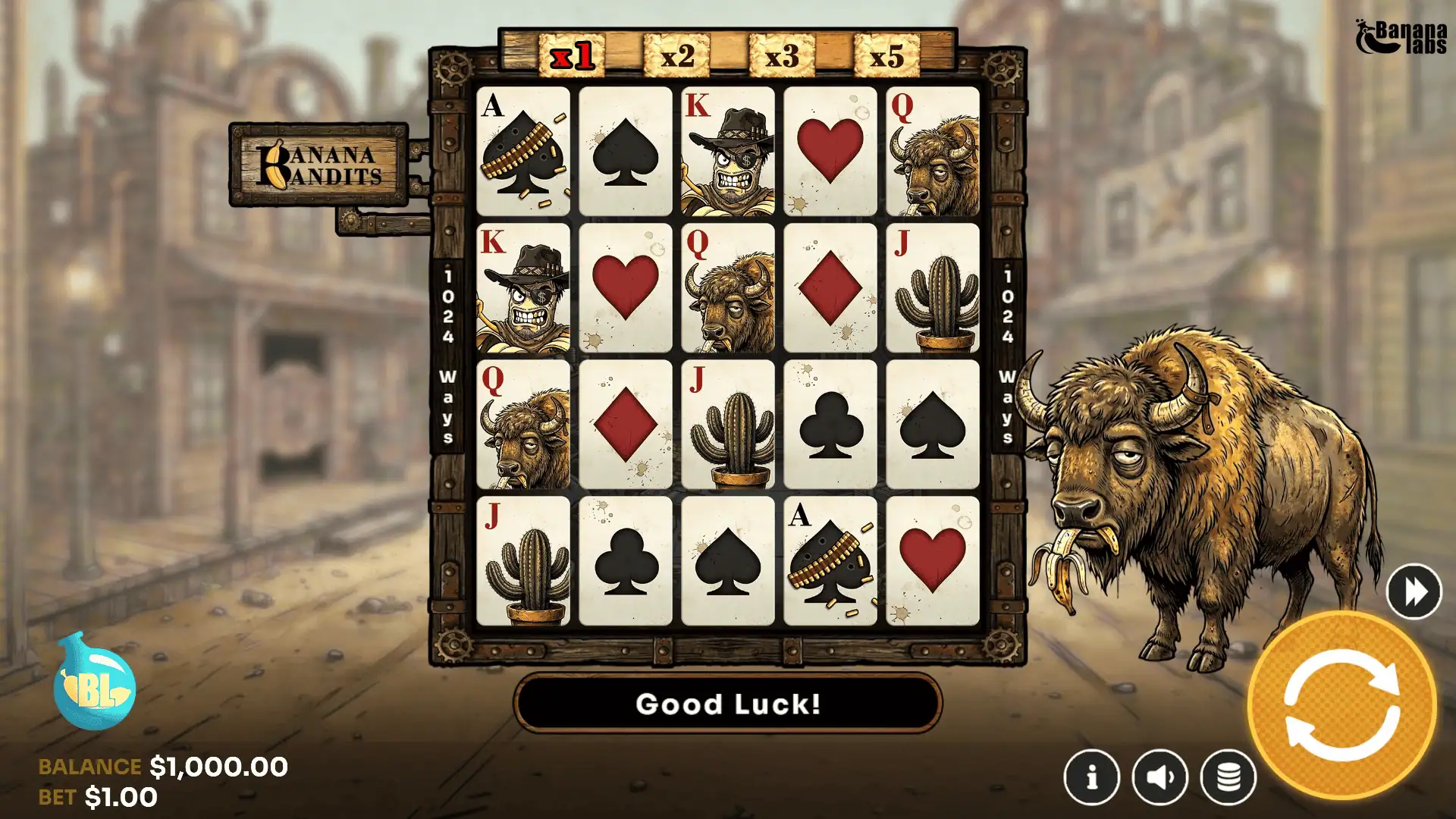 Banana Bandits slot gameplay reels