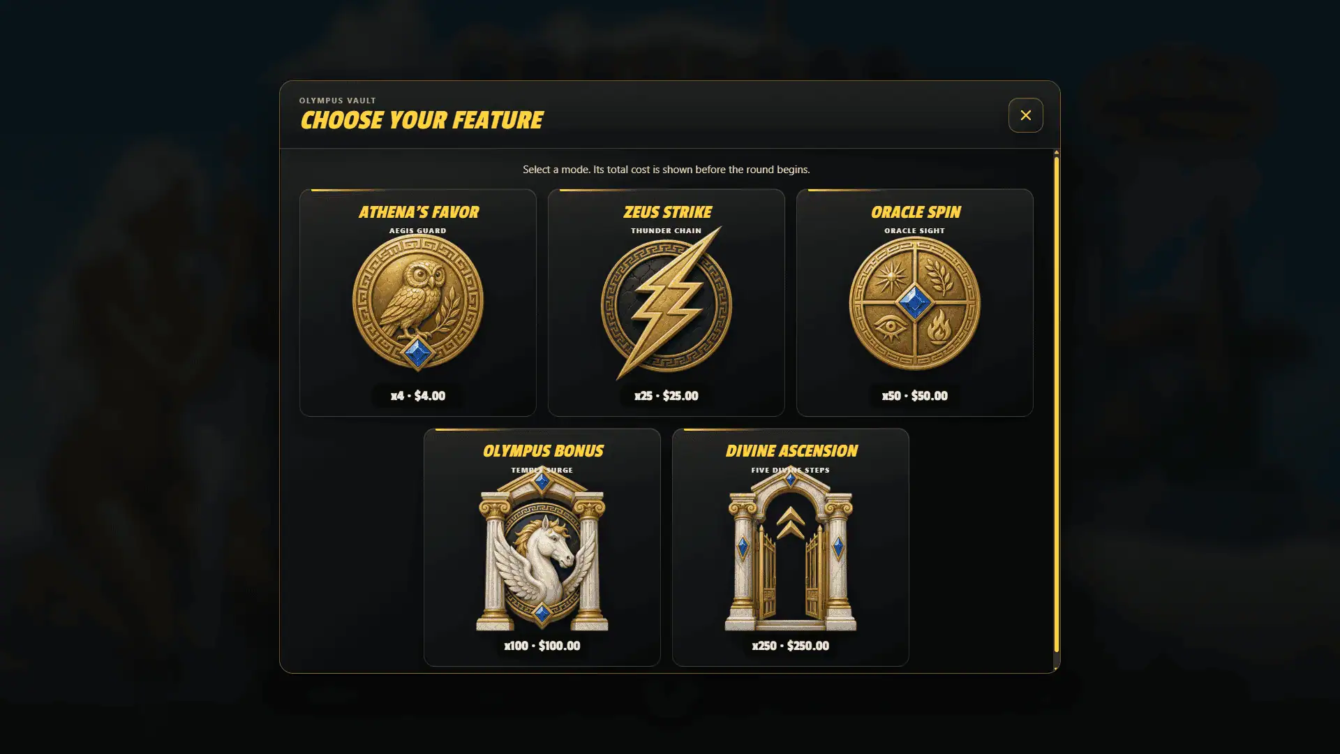 Athena Ascendant bonus buy menu
