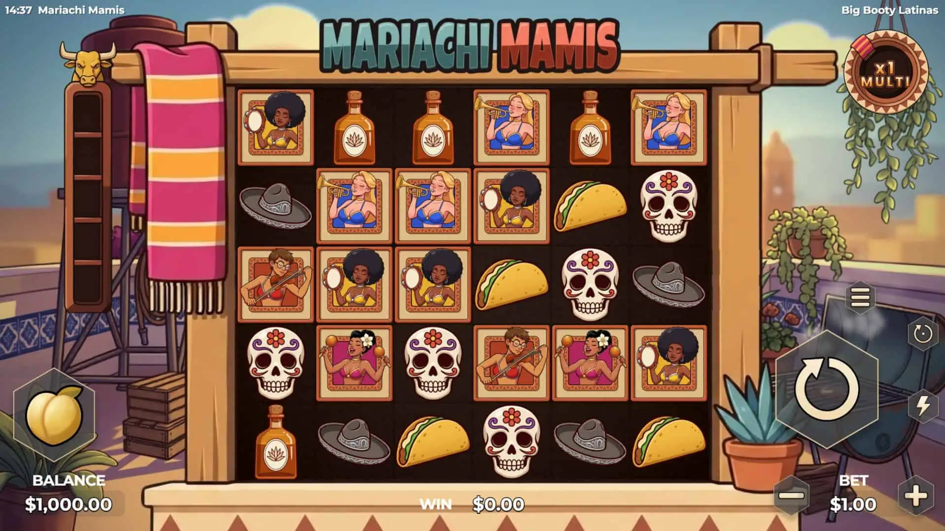 Mariachi Mamis slot gameplay reels