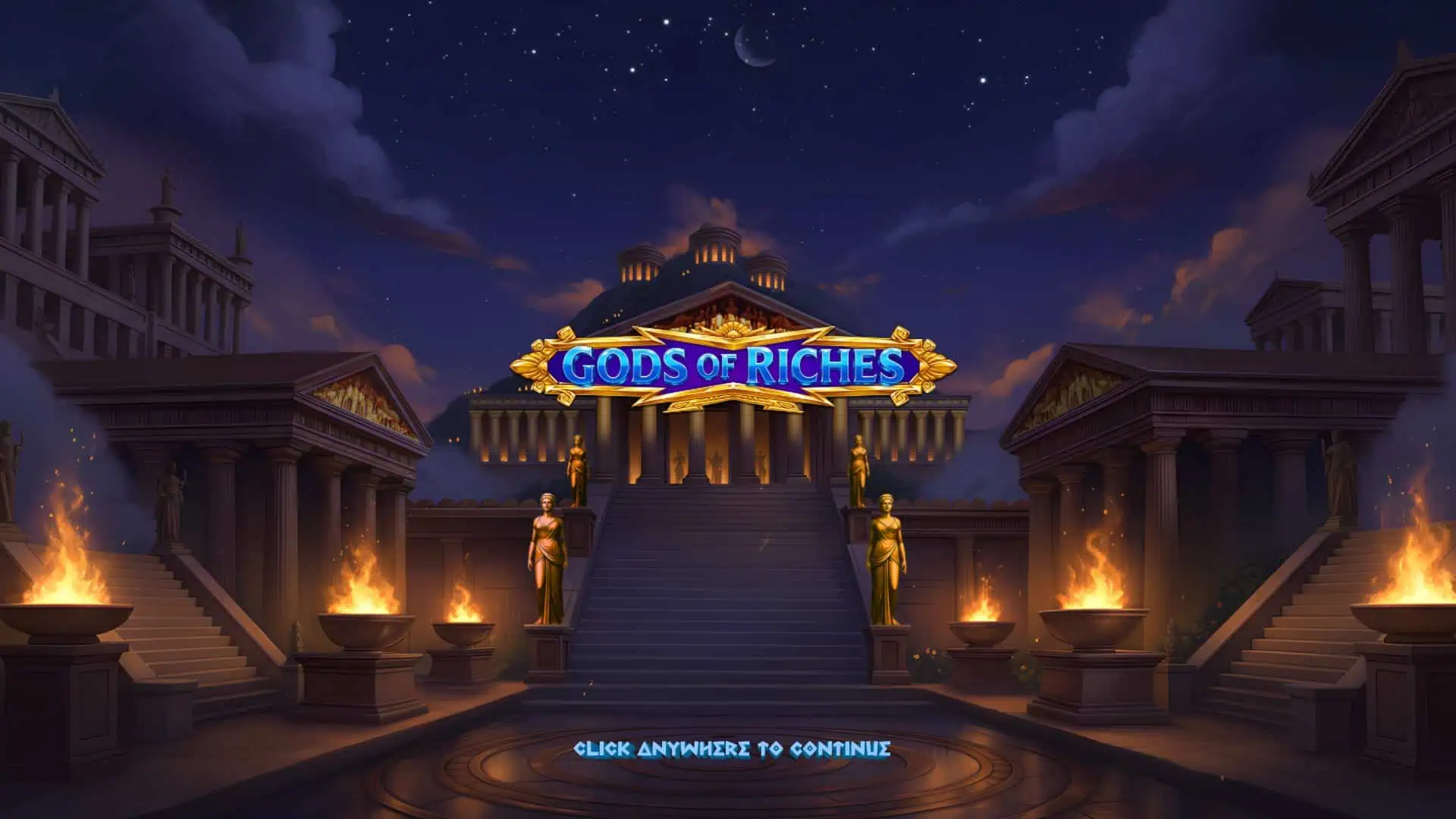 Gods of Riches slot intro screen