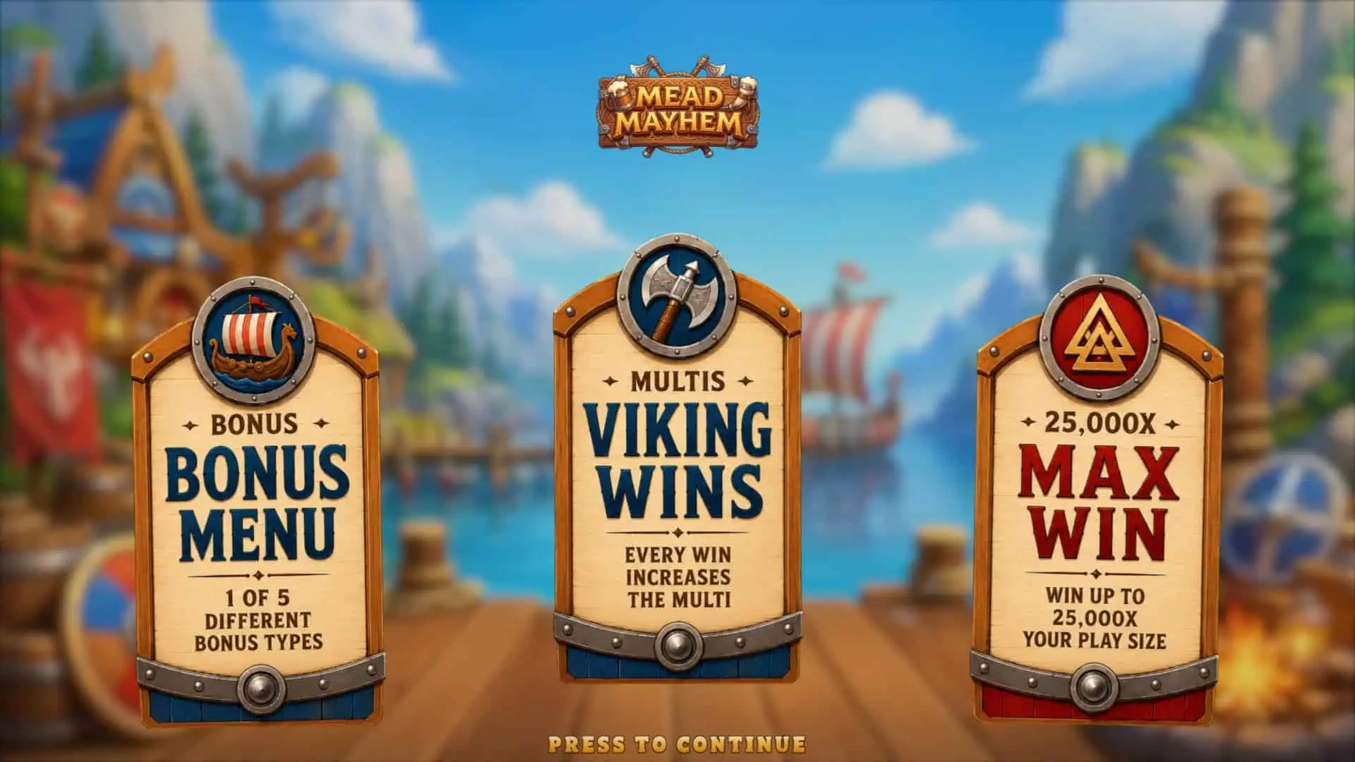Mead Mayhem slot intro screen