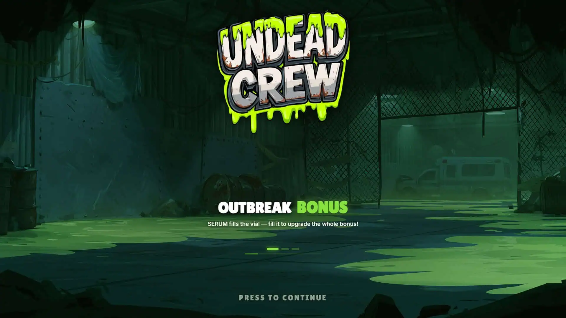 Undead Crew slot intro screen
