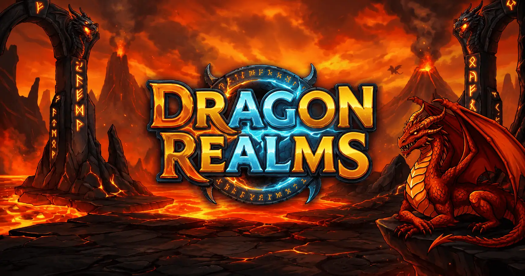 Dragon Realms Slot Demo by Black Magic Studios slot cover image