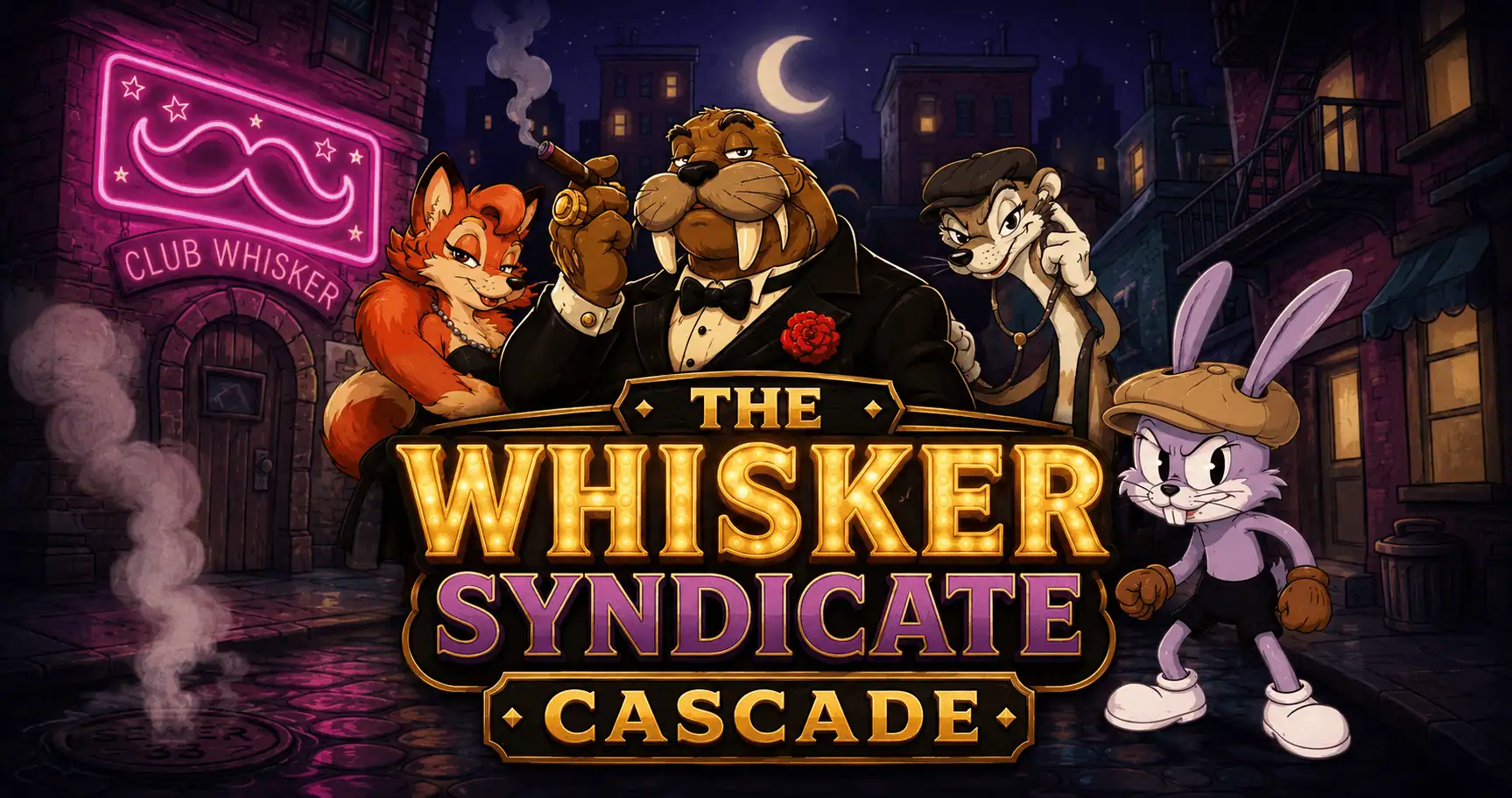 Whisker Syndicate Cascade Slot Demo by Blueberry Games slot cover image