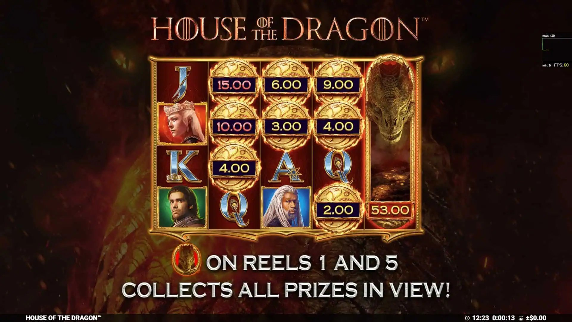 House of the Dragon slot intro screen