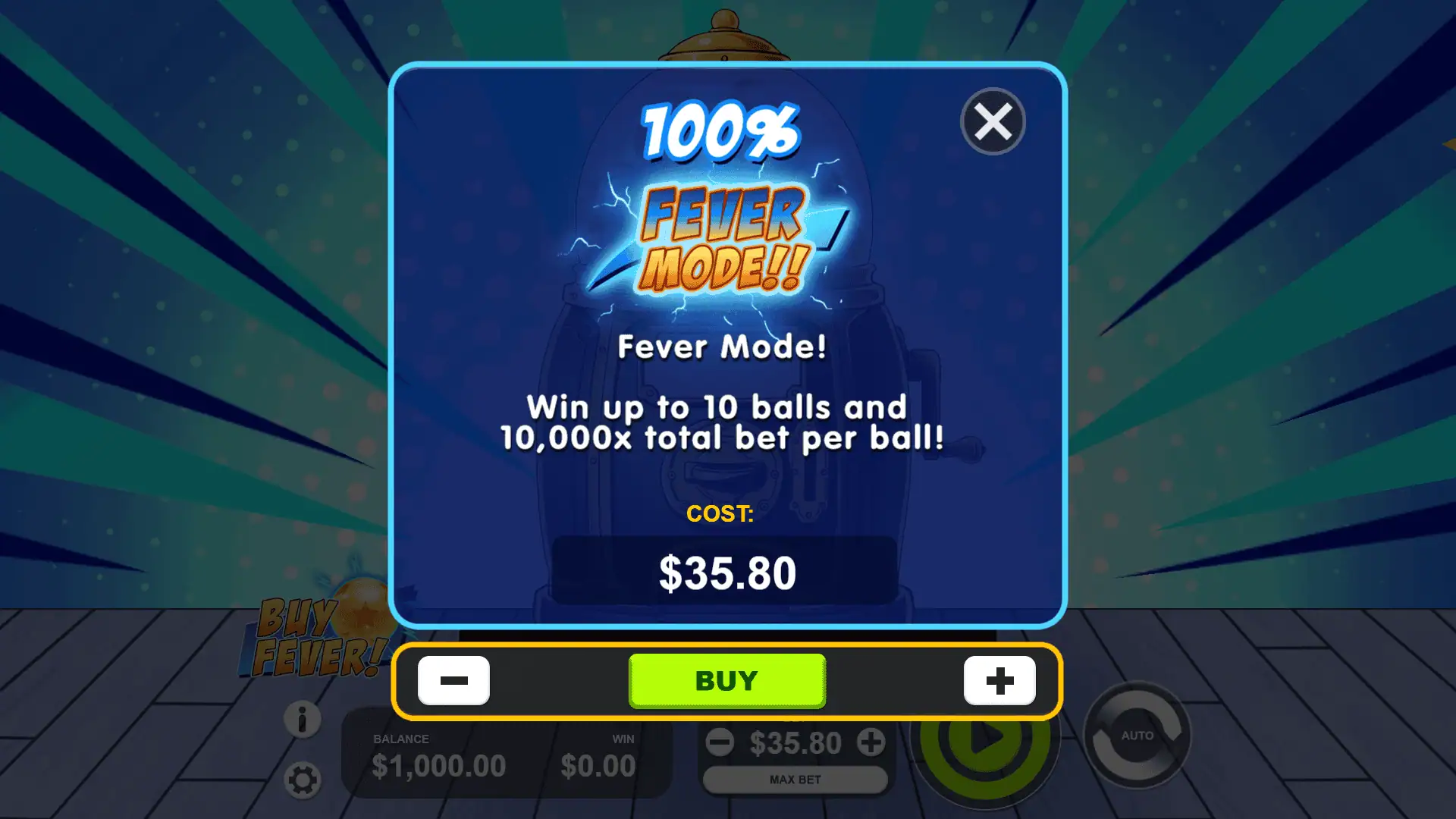 Got Balls? bonus buy menu