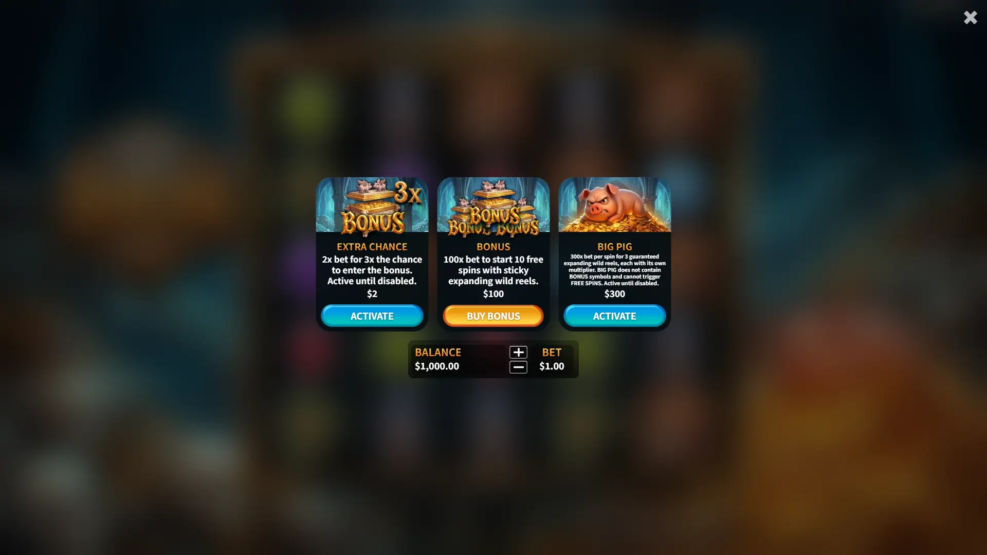 House of the Bacon bonus buy menu