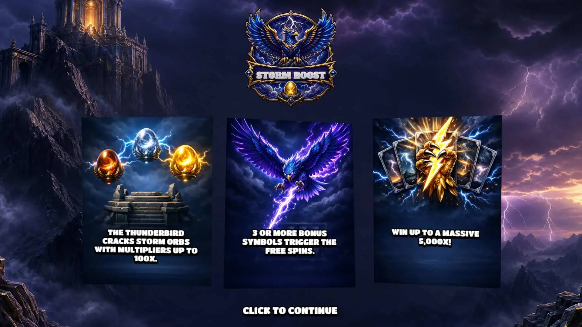 Storm Roost slot intro screen