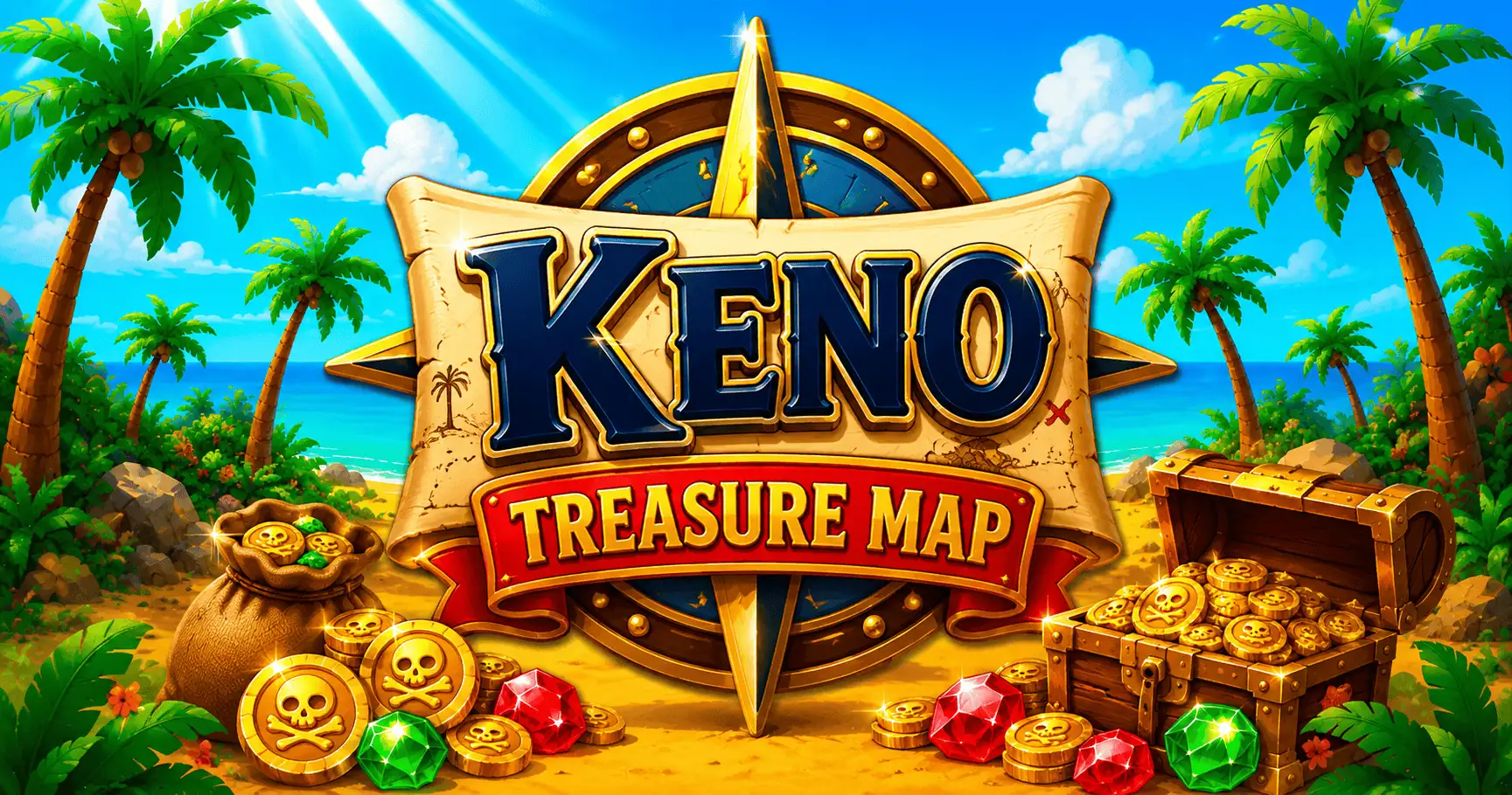 Keno Treasure Map Slot Demo by Bread slot cover image