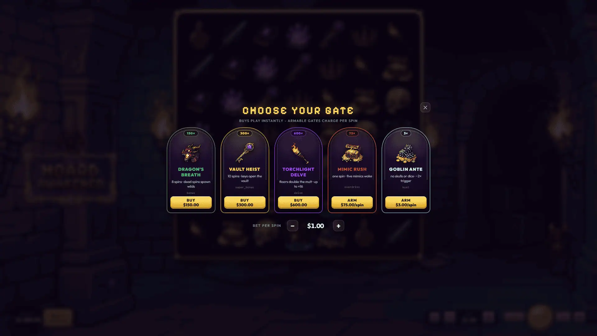 Hoard Awakened bonus buy menu