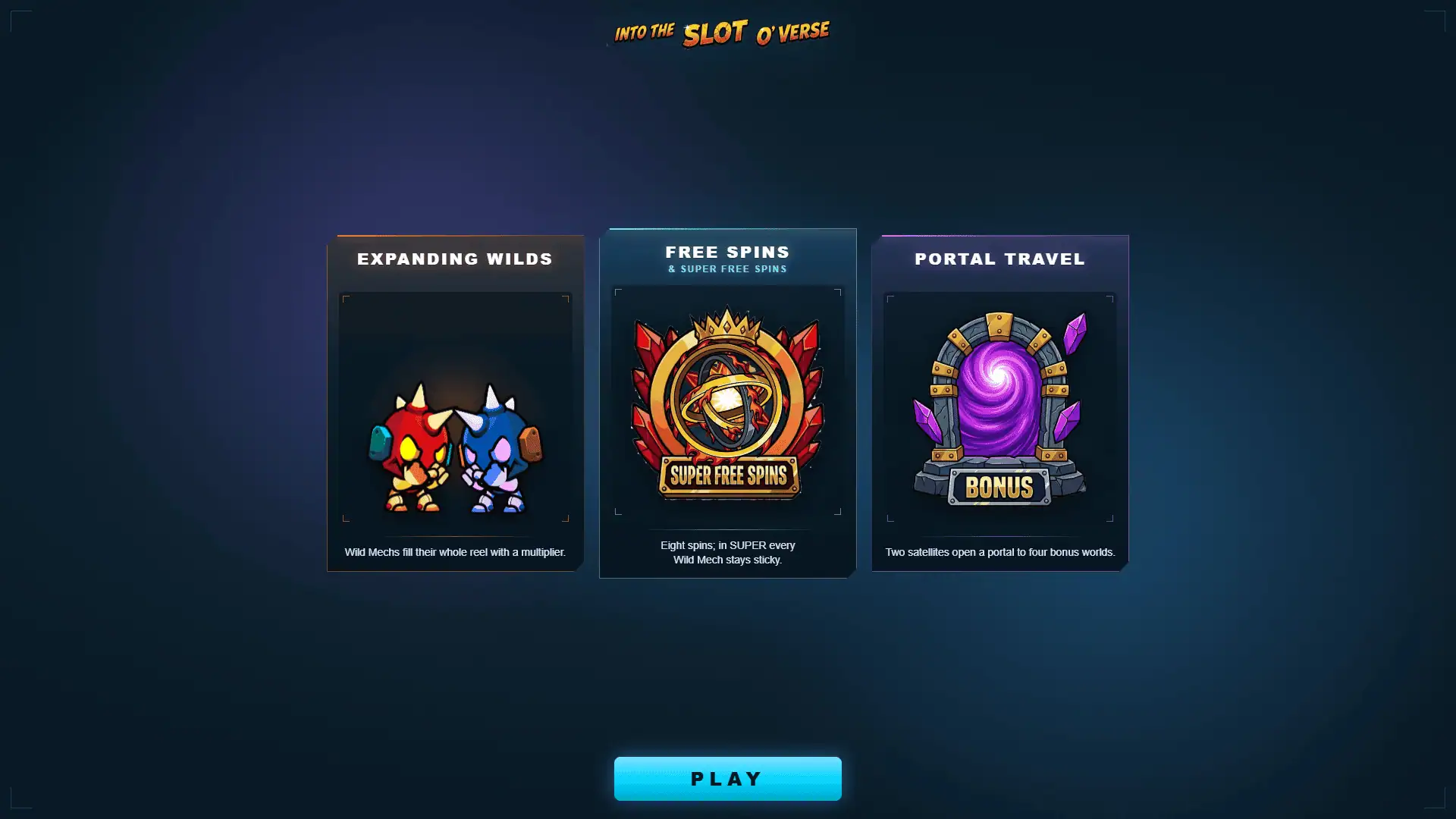 Into The slot intro screen