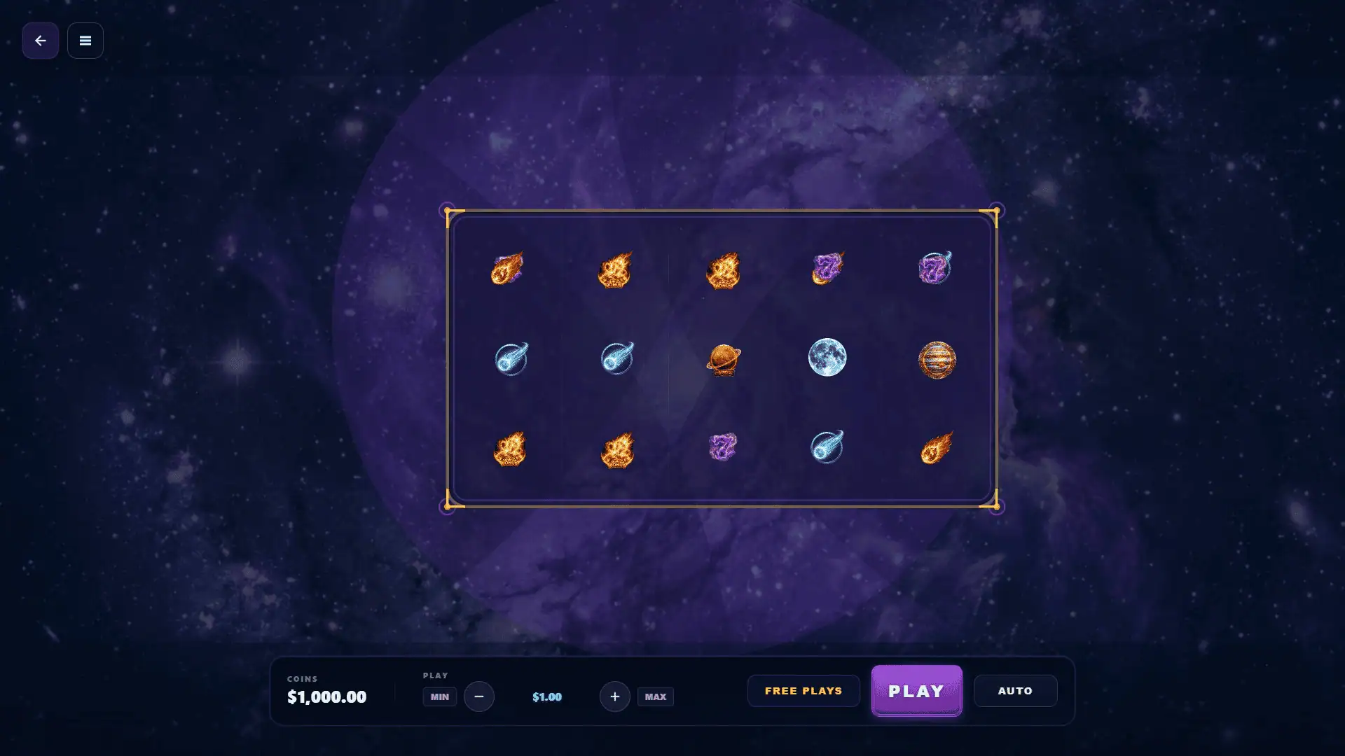 Stellar Spark slot gameplay reels