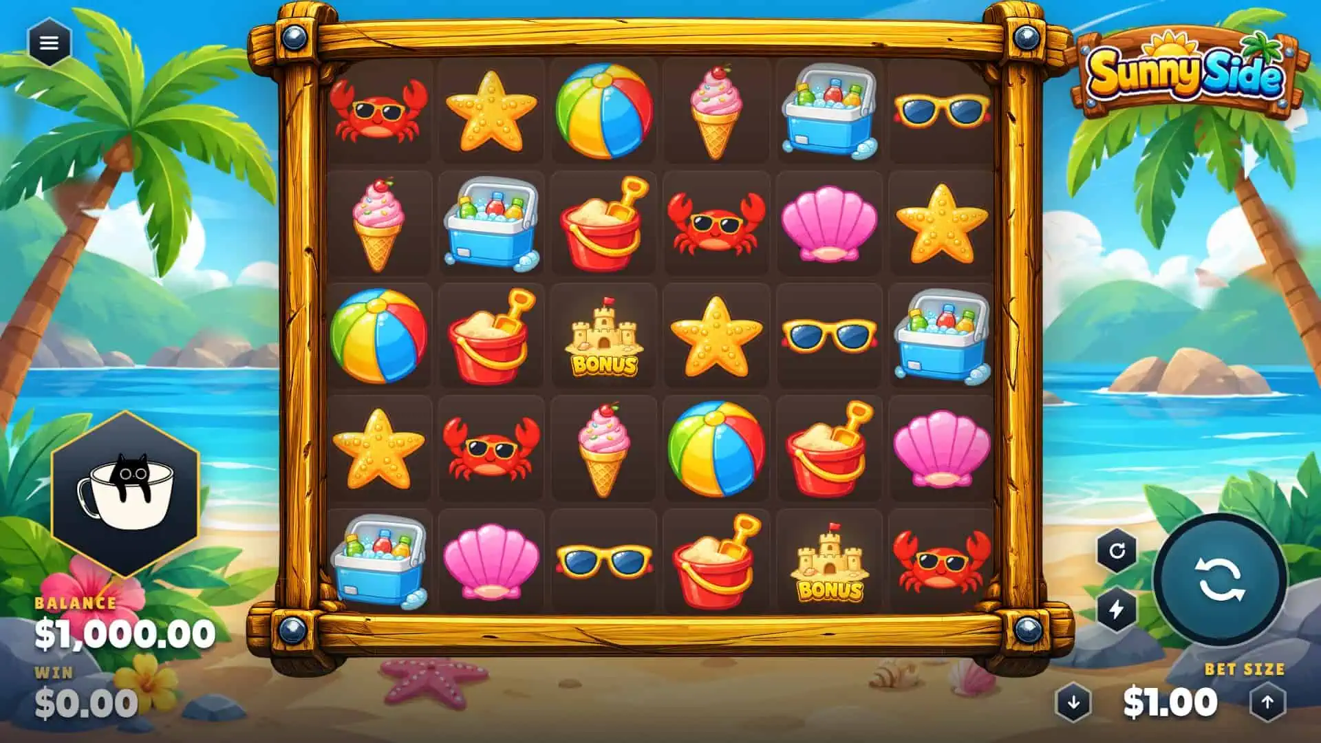 Sunny Side slot gameplay reels
