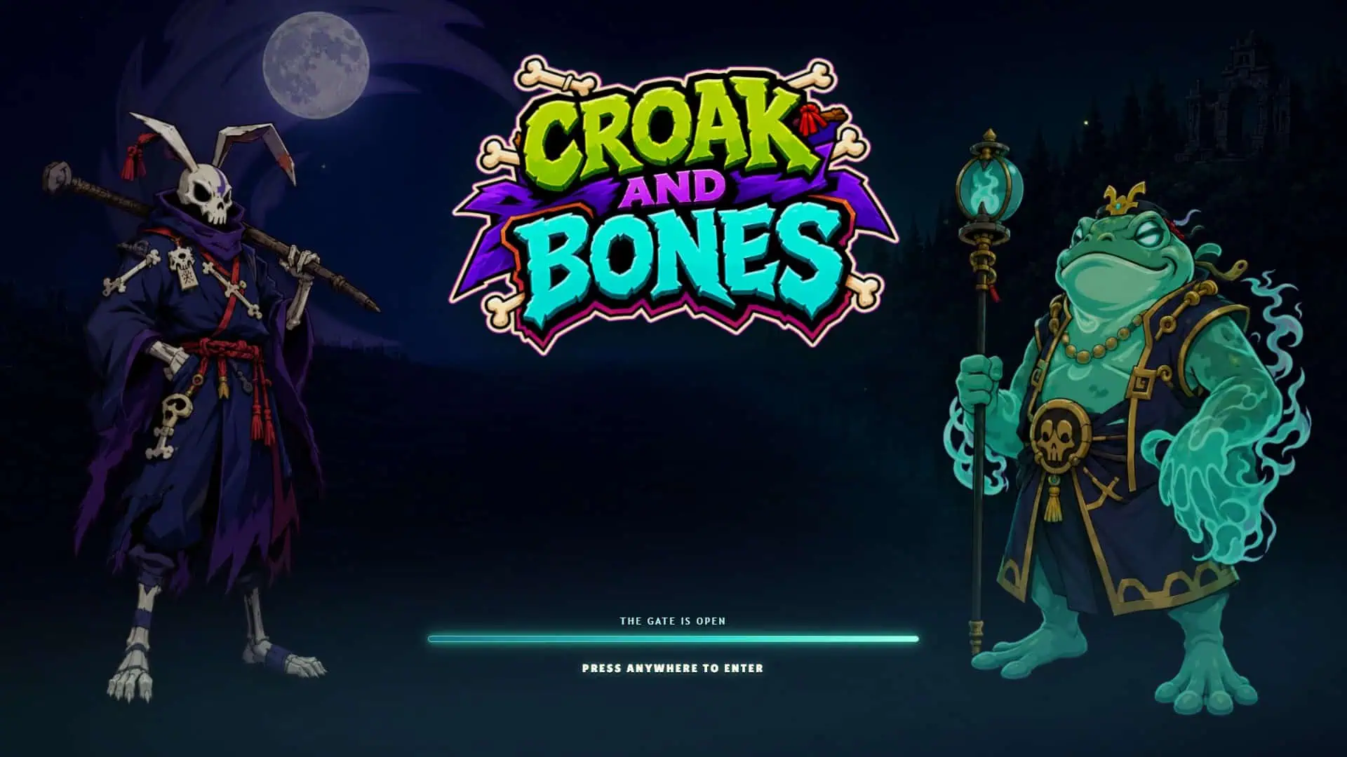 Croak and Bones slot intro screen