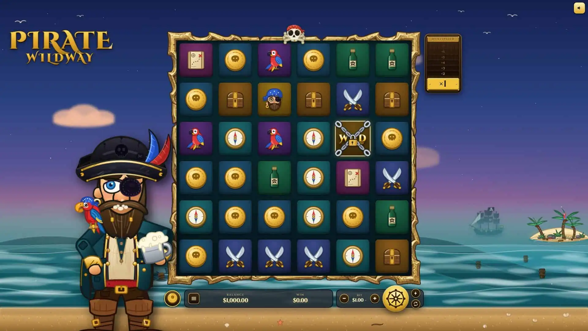 Pirate Wildway slot gameplay reels