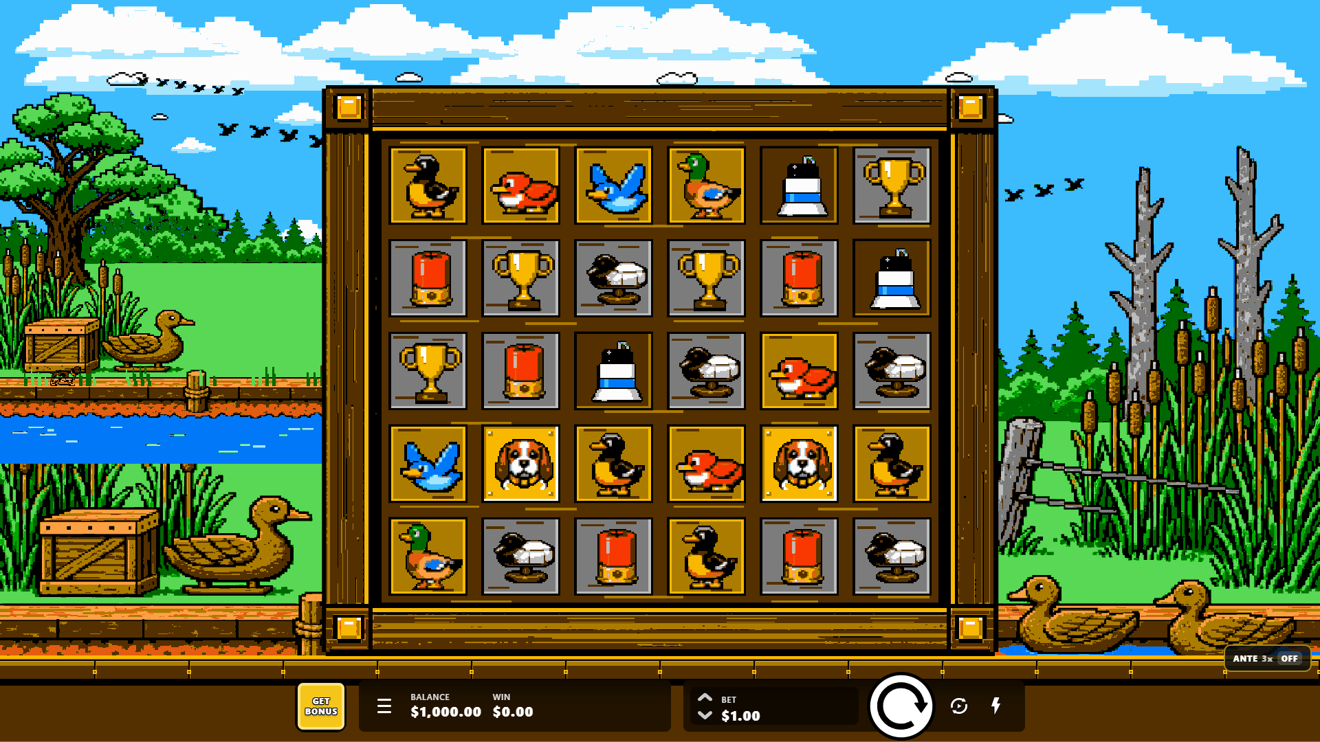 Duck Hunt Extreme slot gameplay reels