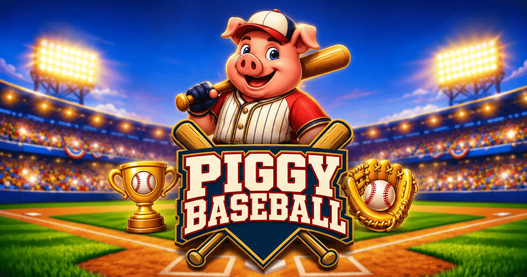 Piggy Baseball Slot Demo by Crash Galaxy slot cover image
