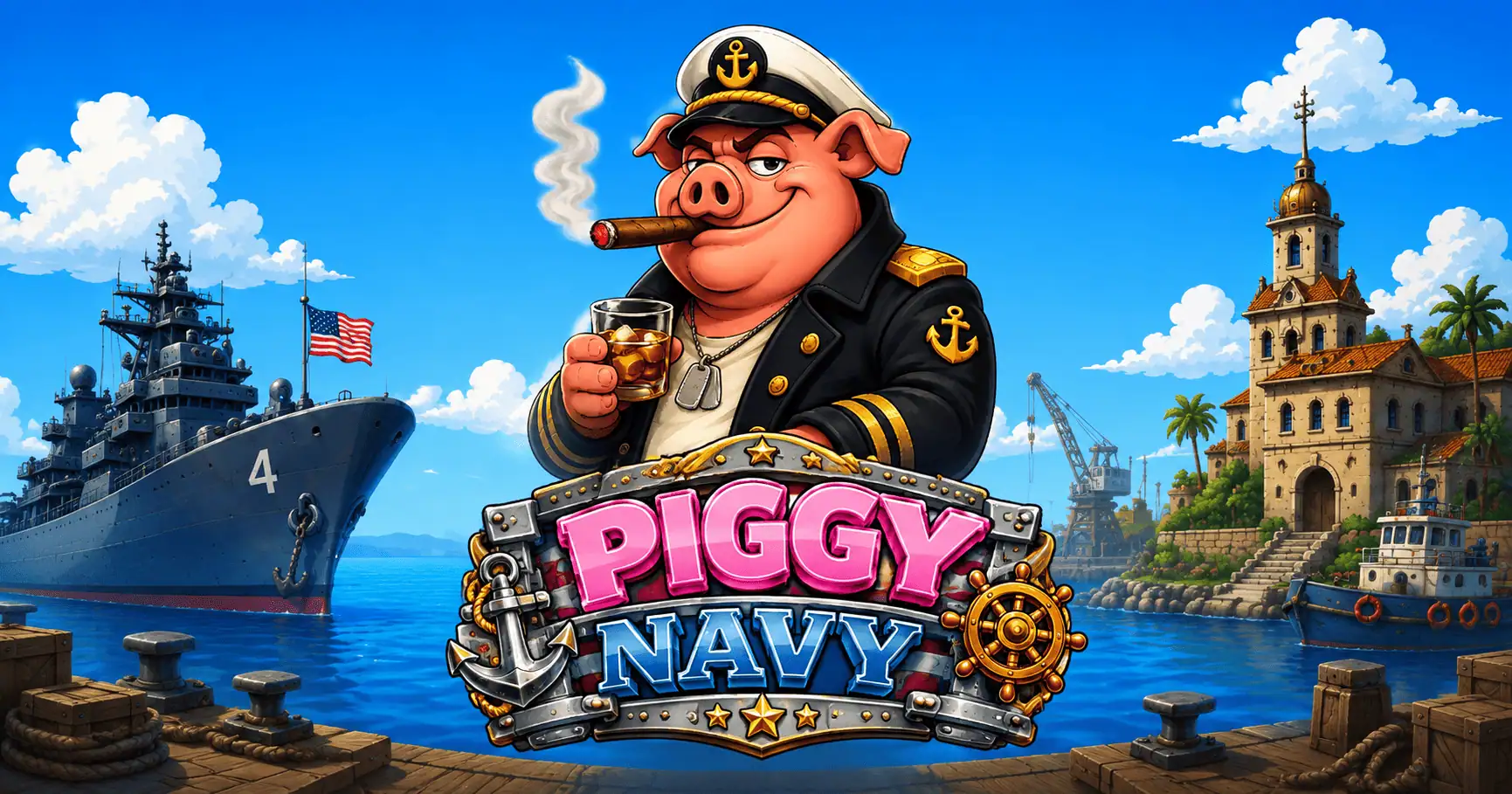 Piggy Navy Slot Demo by Crash Galaxy slot cover image