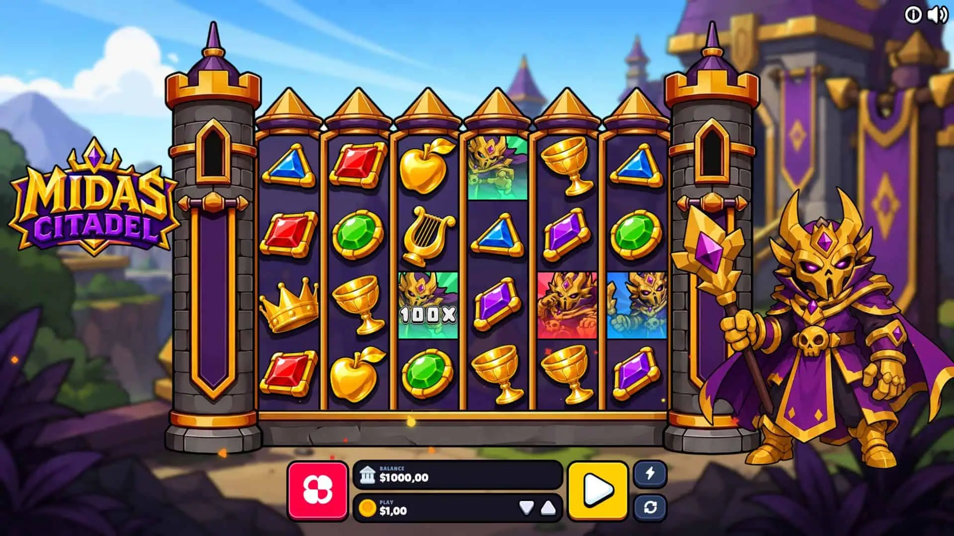 Midas Citadel slot gameplay reels